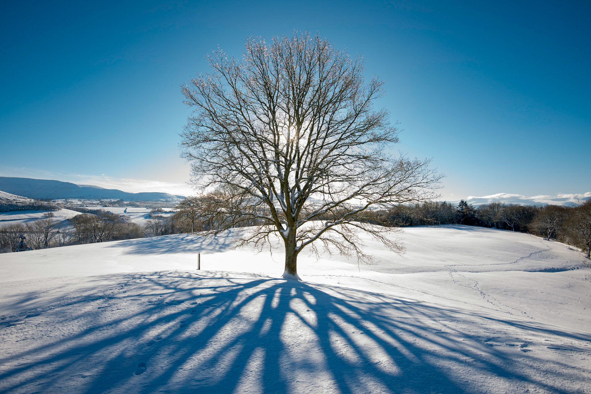 "Snow Shadow" Black Mountains, Wales.
