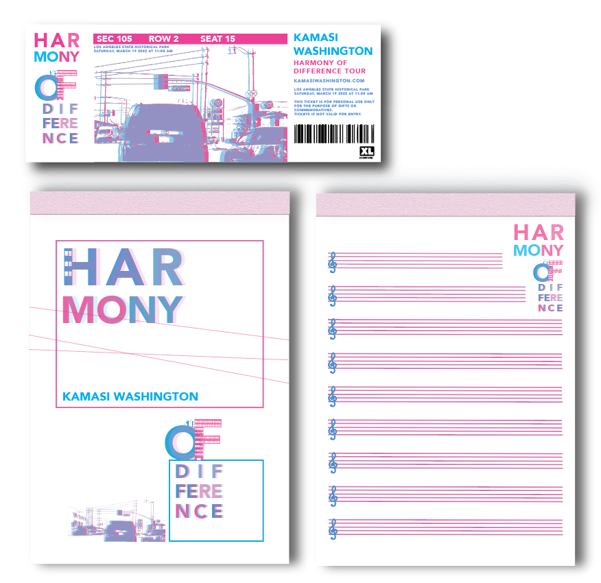 Concert ticket & Music Sheet Notebook