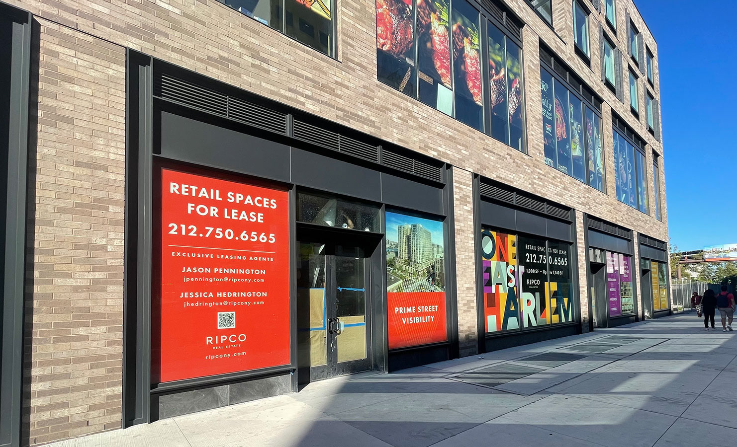 CUSTOM BRANDED SIGNAGE (Cohesive design with marketing package — Along Third Avenue, Harlem)