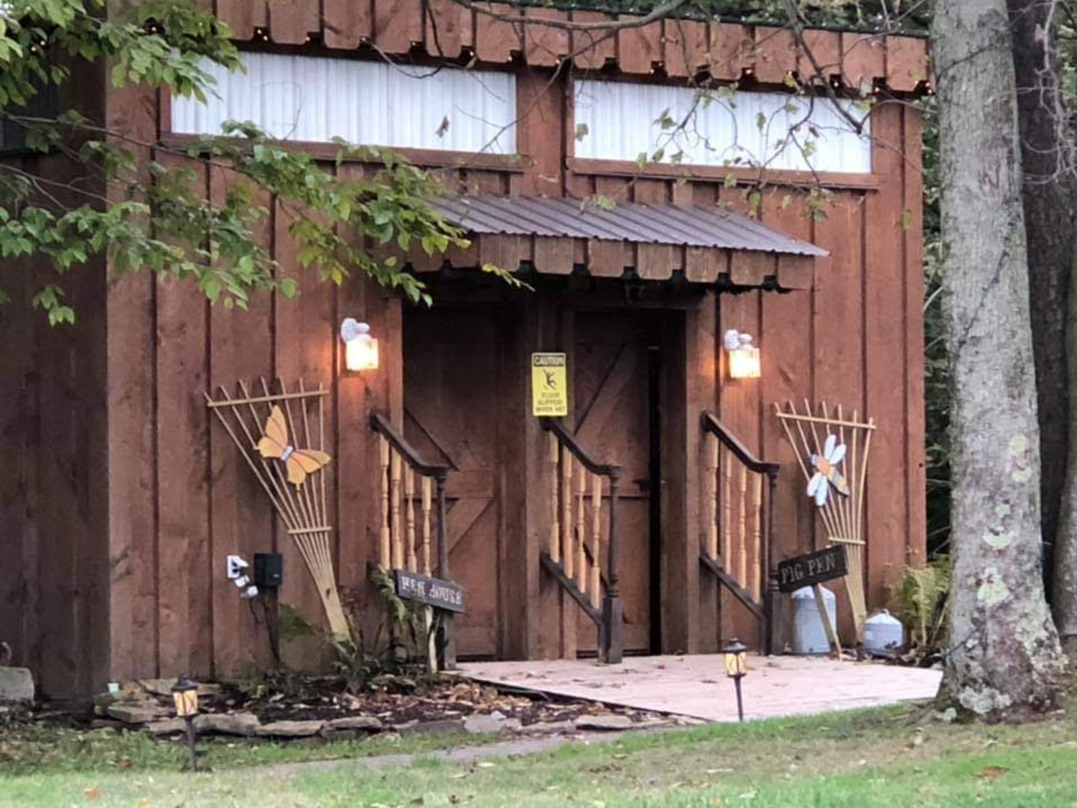 Endearingly named The Tajama Potty His and Hers Restroom