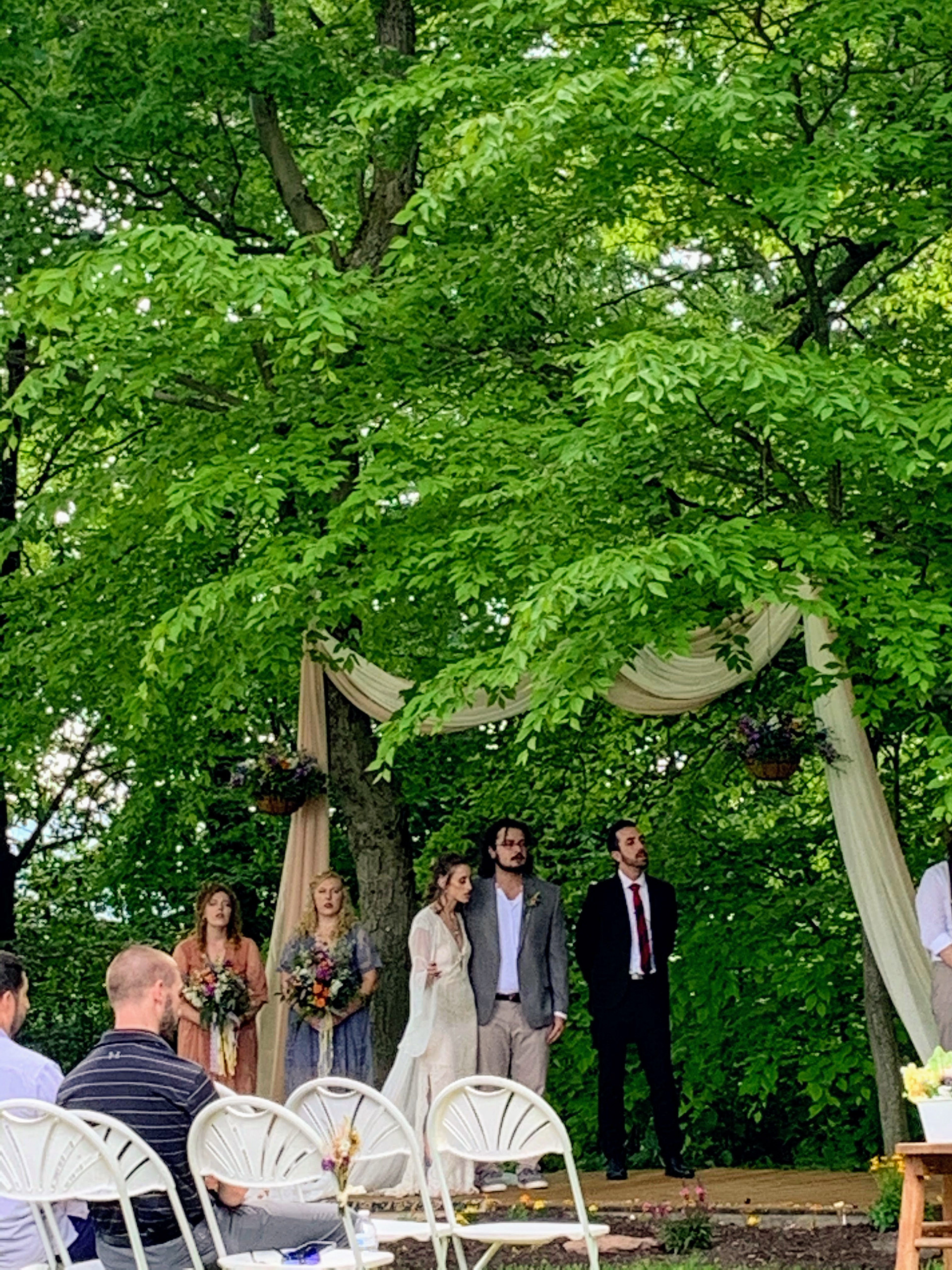 Second option for ceremony in woods.