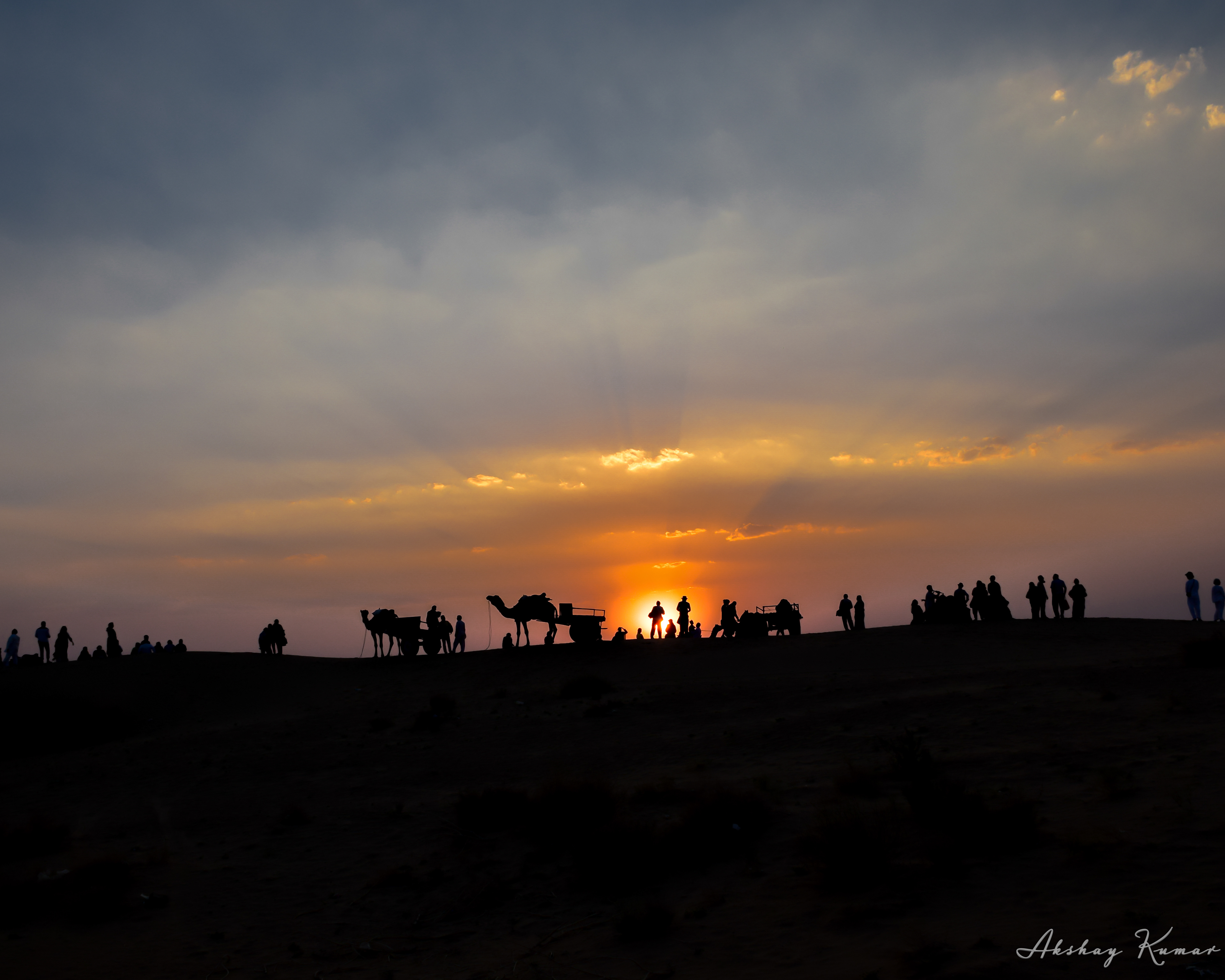 Dusk at Sam Dhanana, Jaisalmer