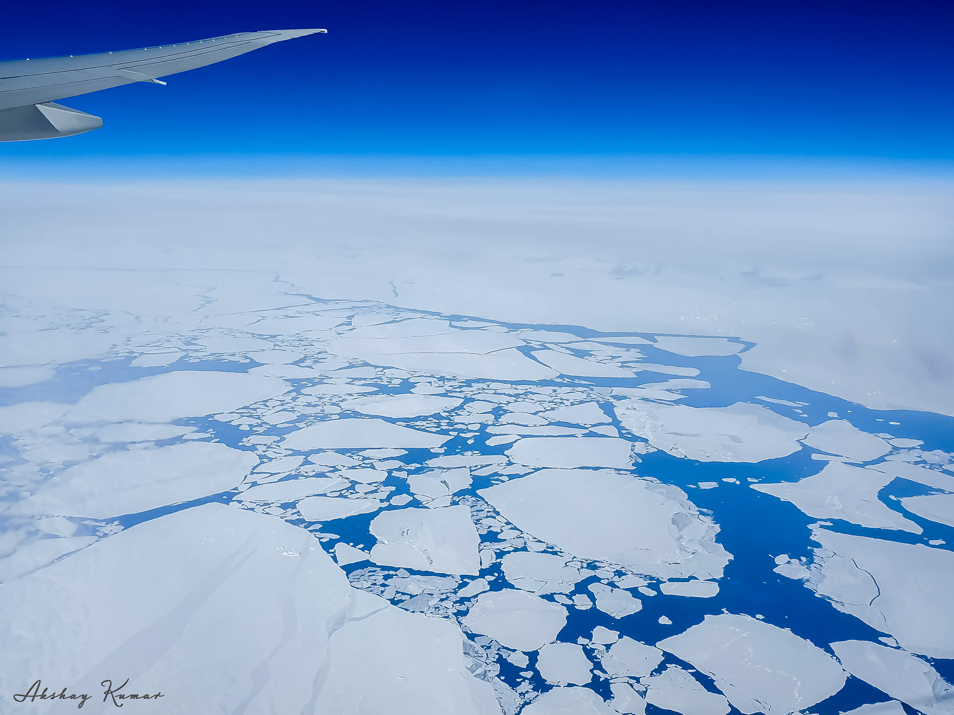 Frozen water bodies around Greenland