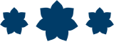 A smaller constellation of several Region Värmlands flower logos acts as a decorative text divider.