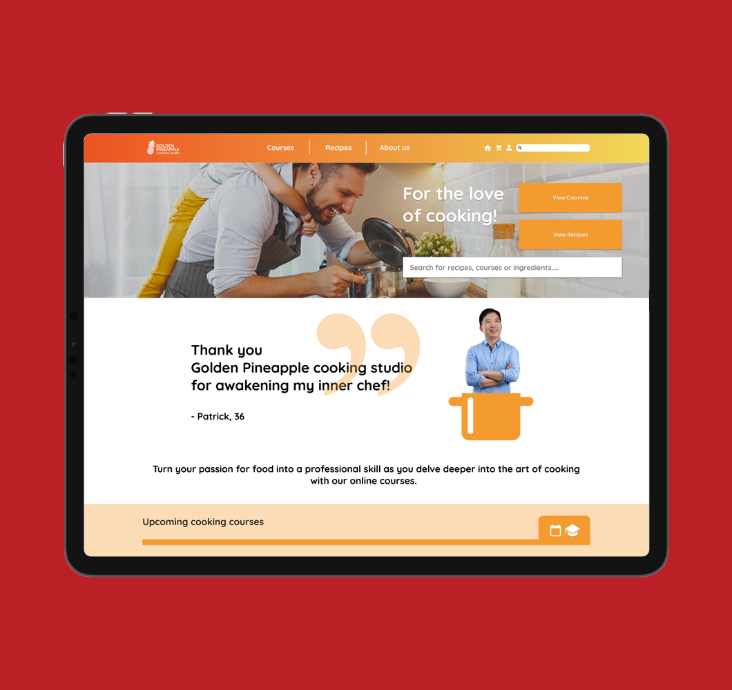 Landing page (Tablet)