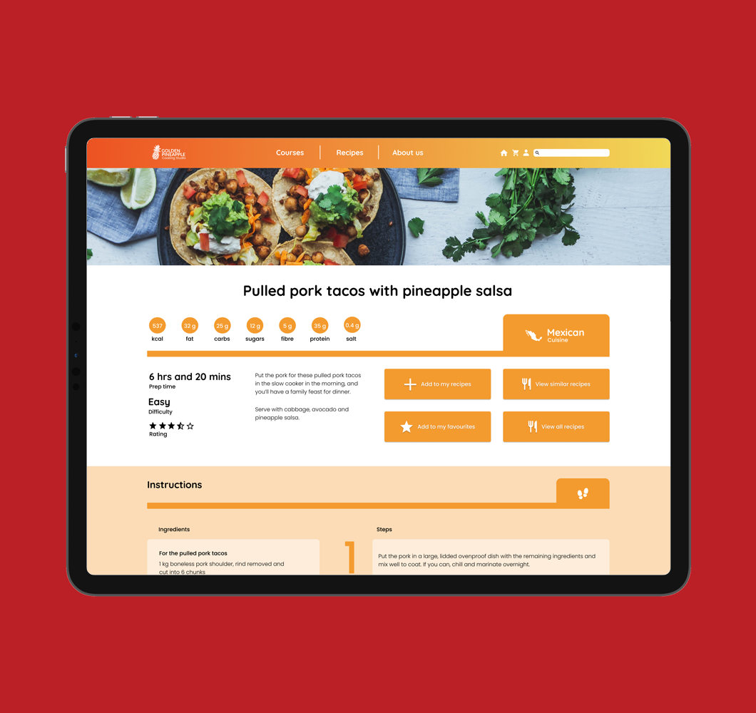 Example recipe (Tablet)