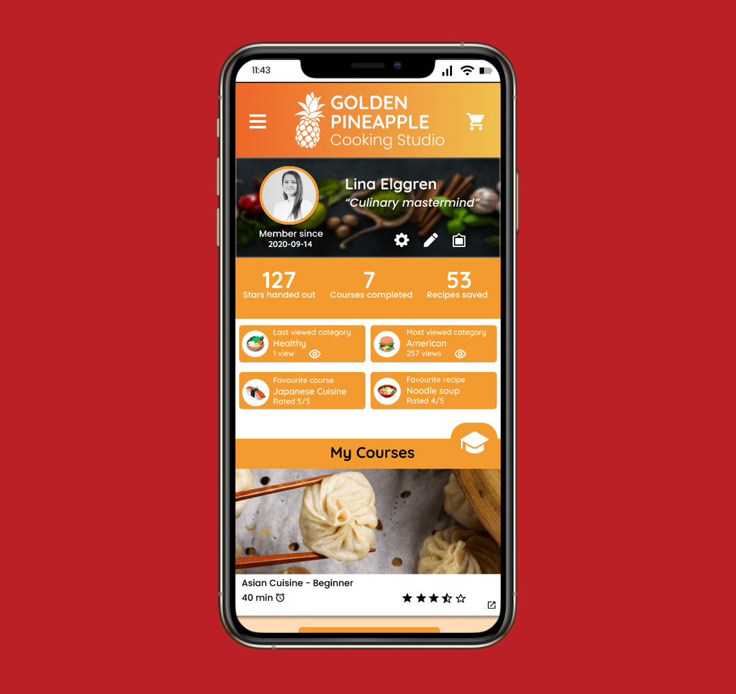 Profile page (Mobile)