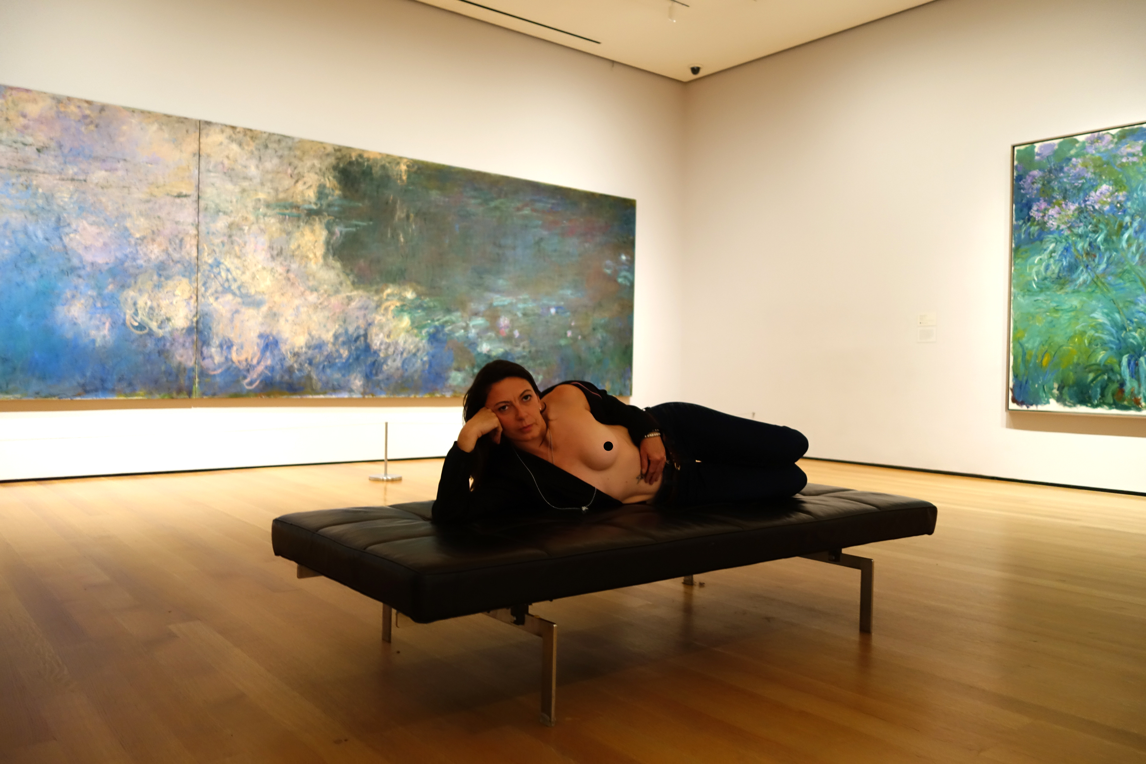 with monet at MOMA