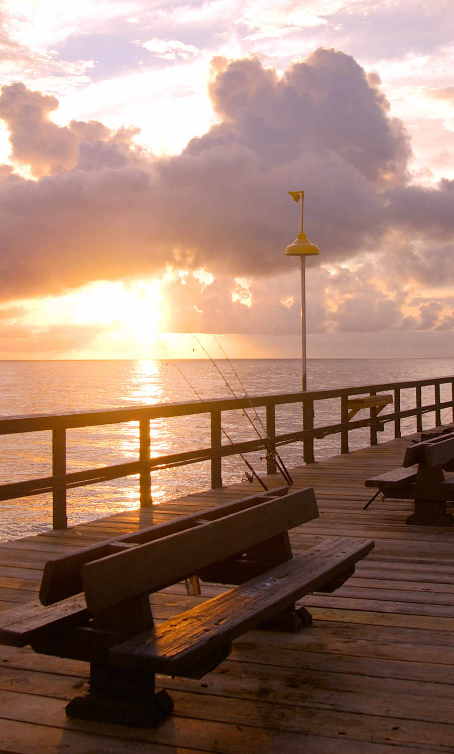 My published fishing pier sunrise photo