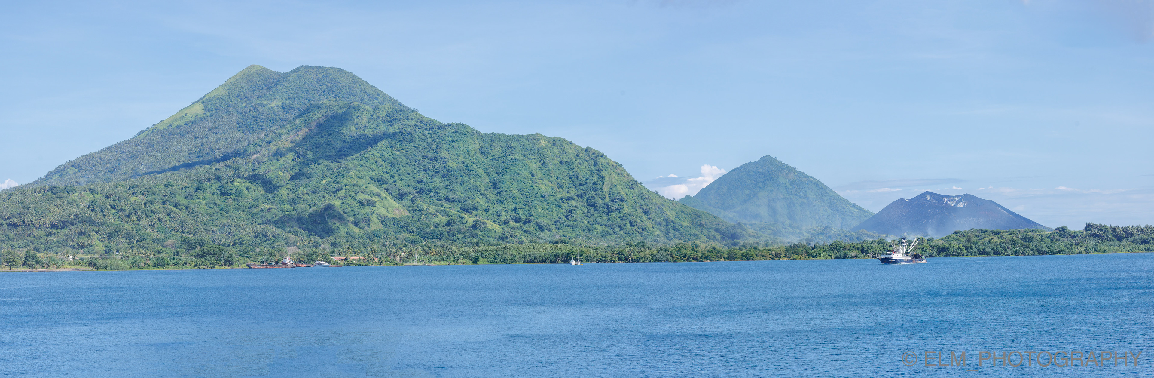Kabiu, Turanguna and Tavurvur Volcanoes Rabaul New Britain Island Papua New Guinea January 2025