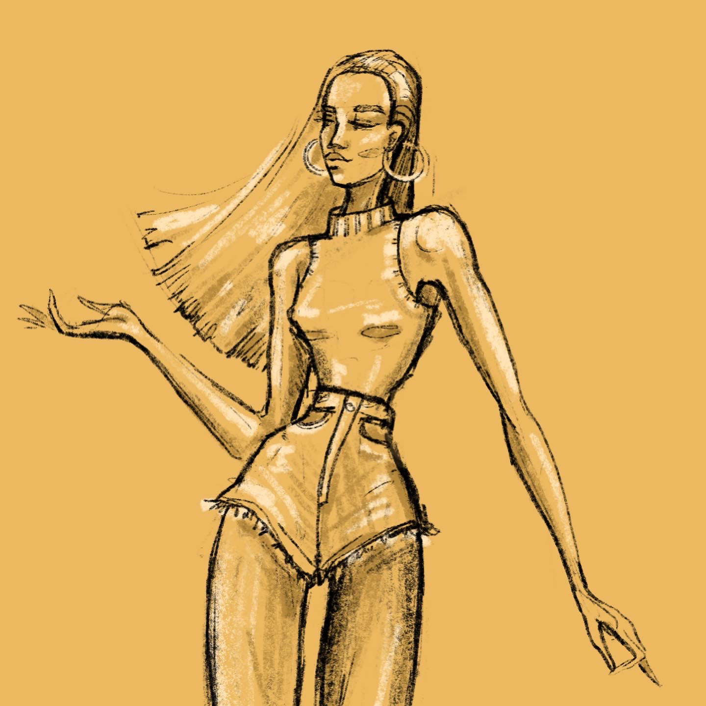Ochre Attitude - Procreate