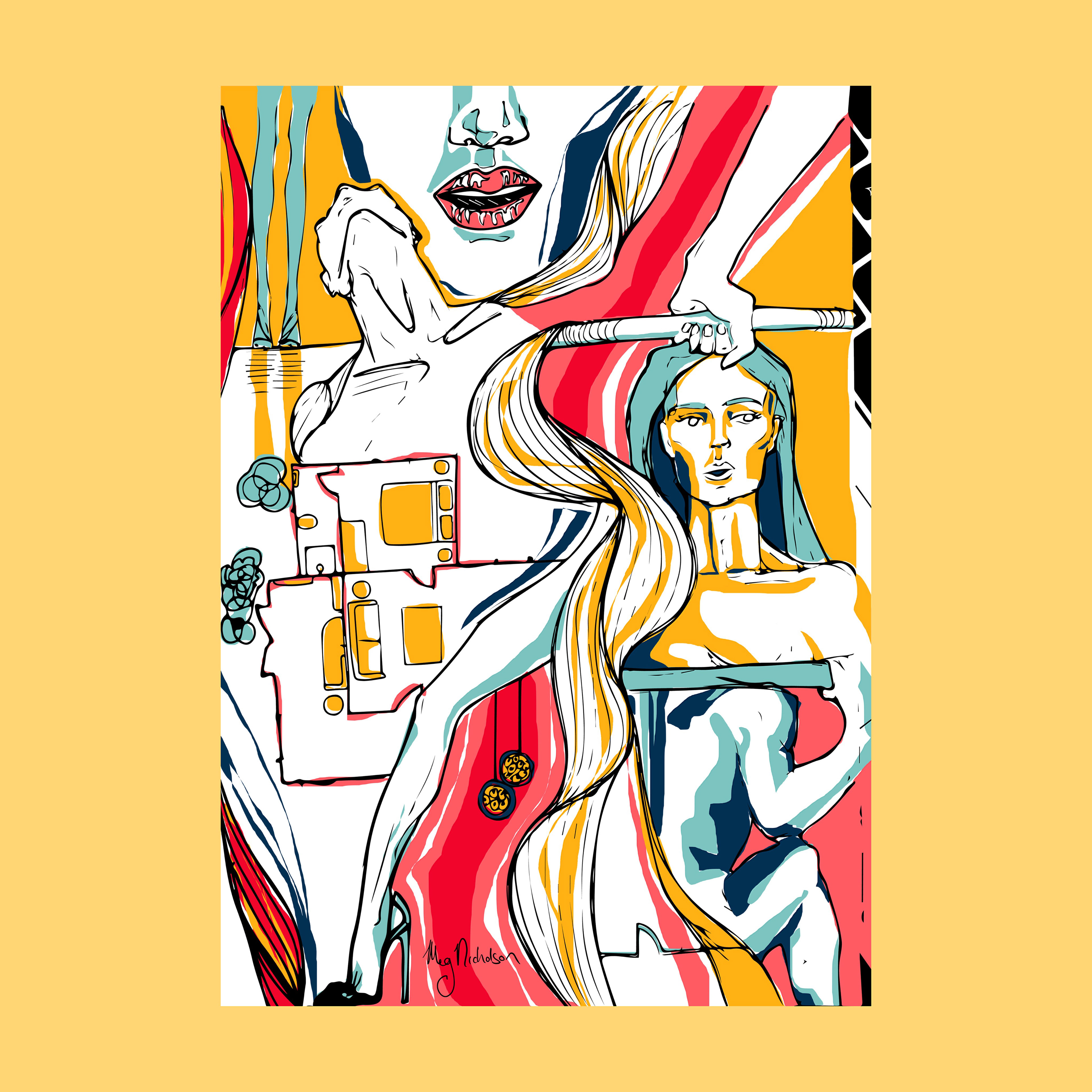 Print Concept Art - Hand and Photoshop