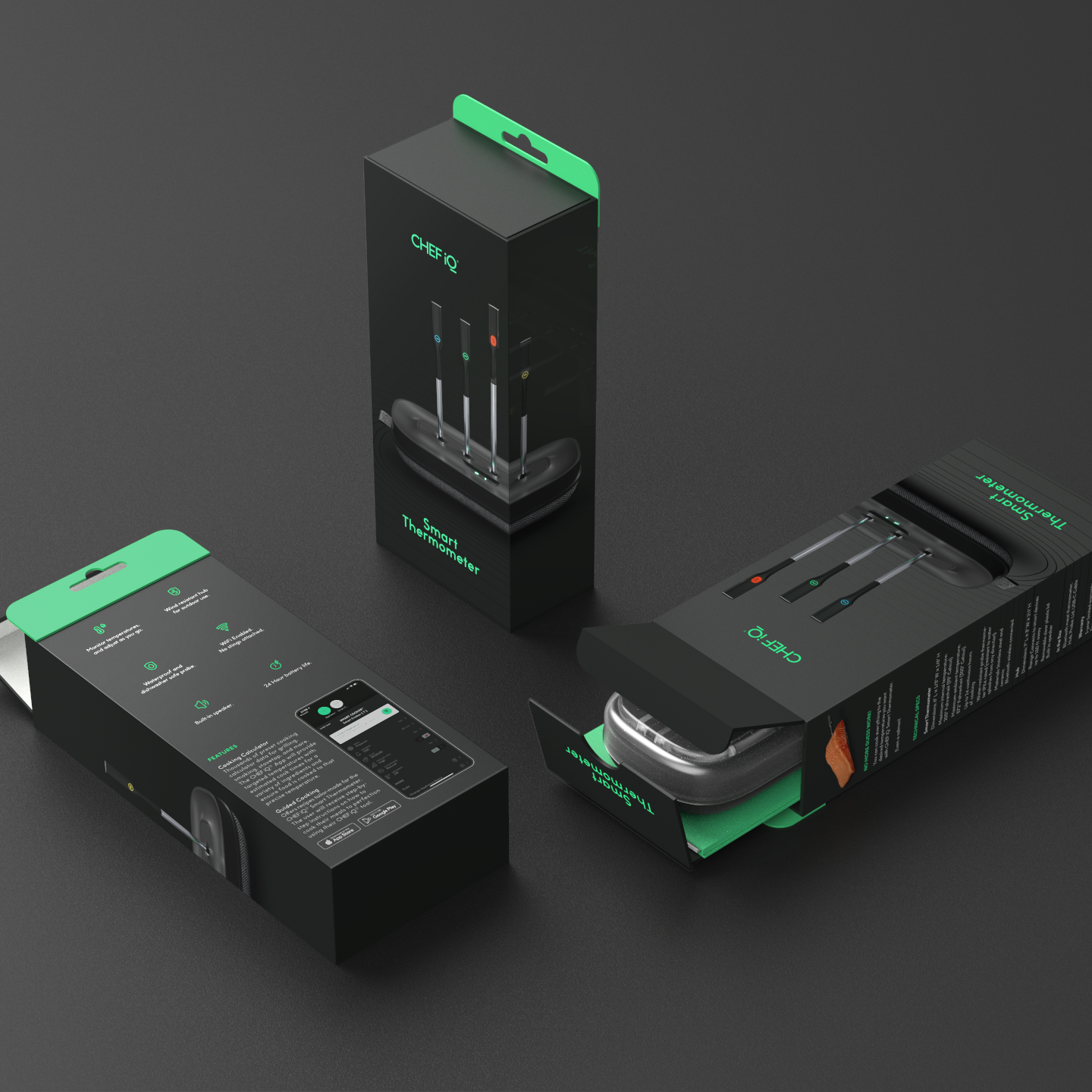 Chef iQ's Smart Thermometer Packaging  Dieline - Design, Branding &  Packaging Inspiration