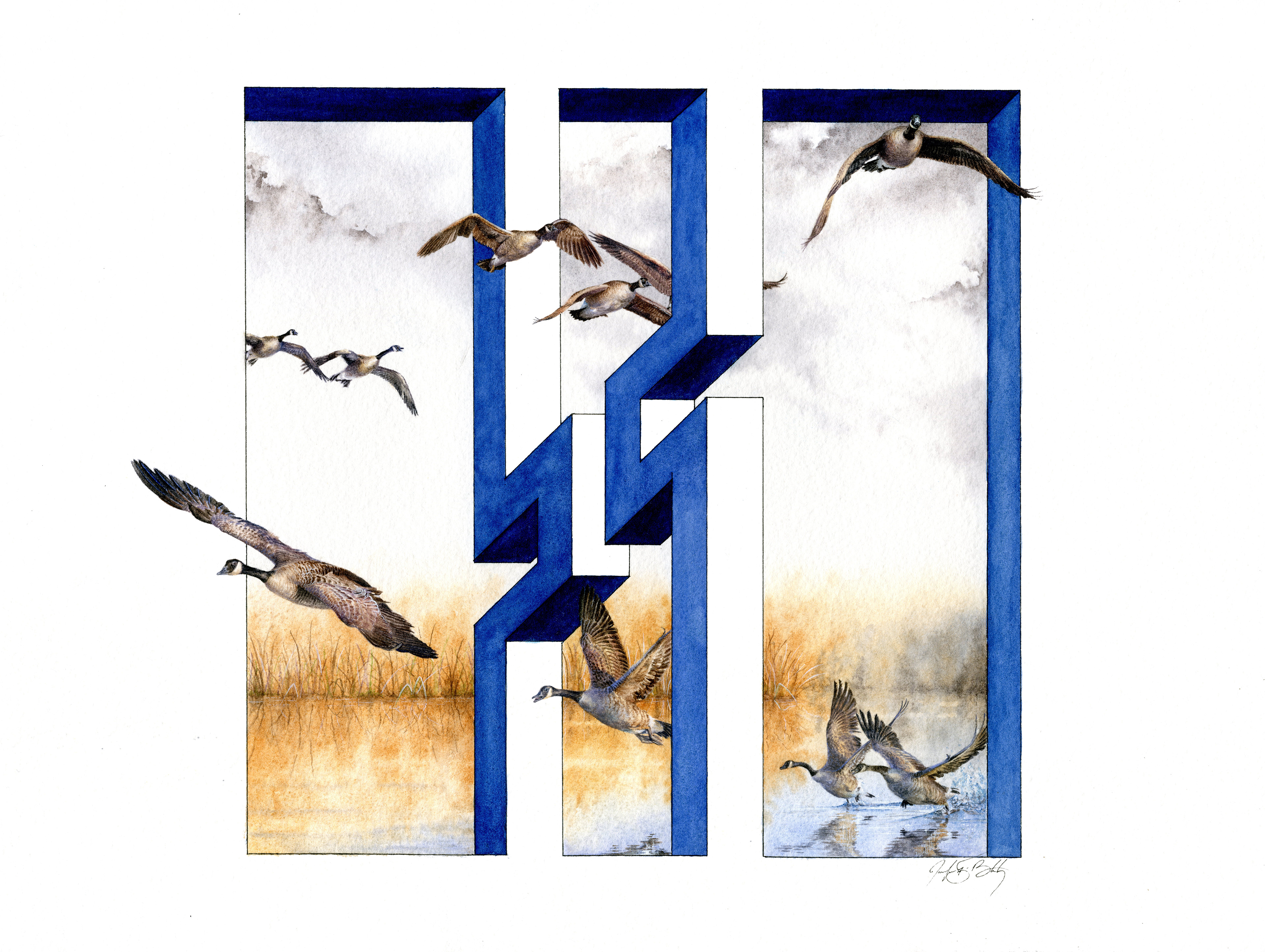 Canada Geese - Watercolor, 2020