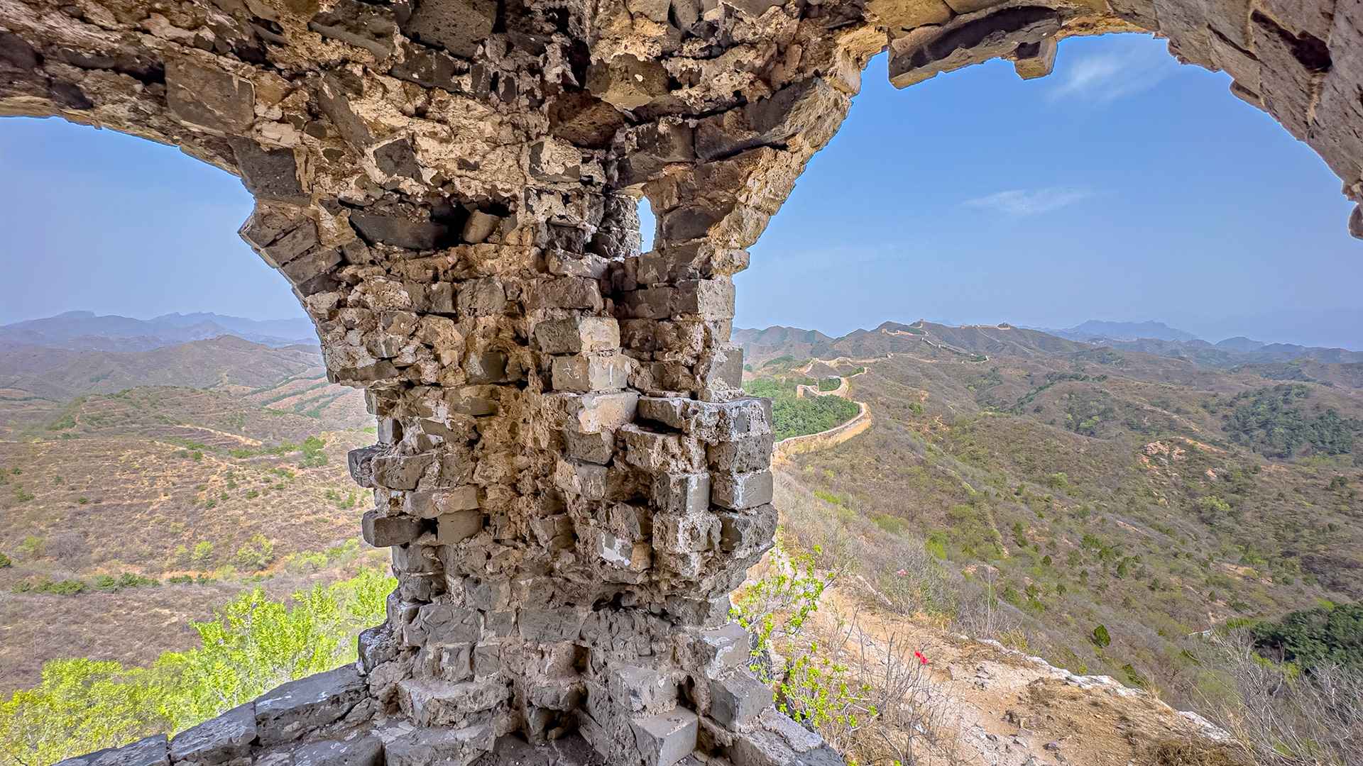 View of the wall ↗️ from a castle