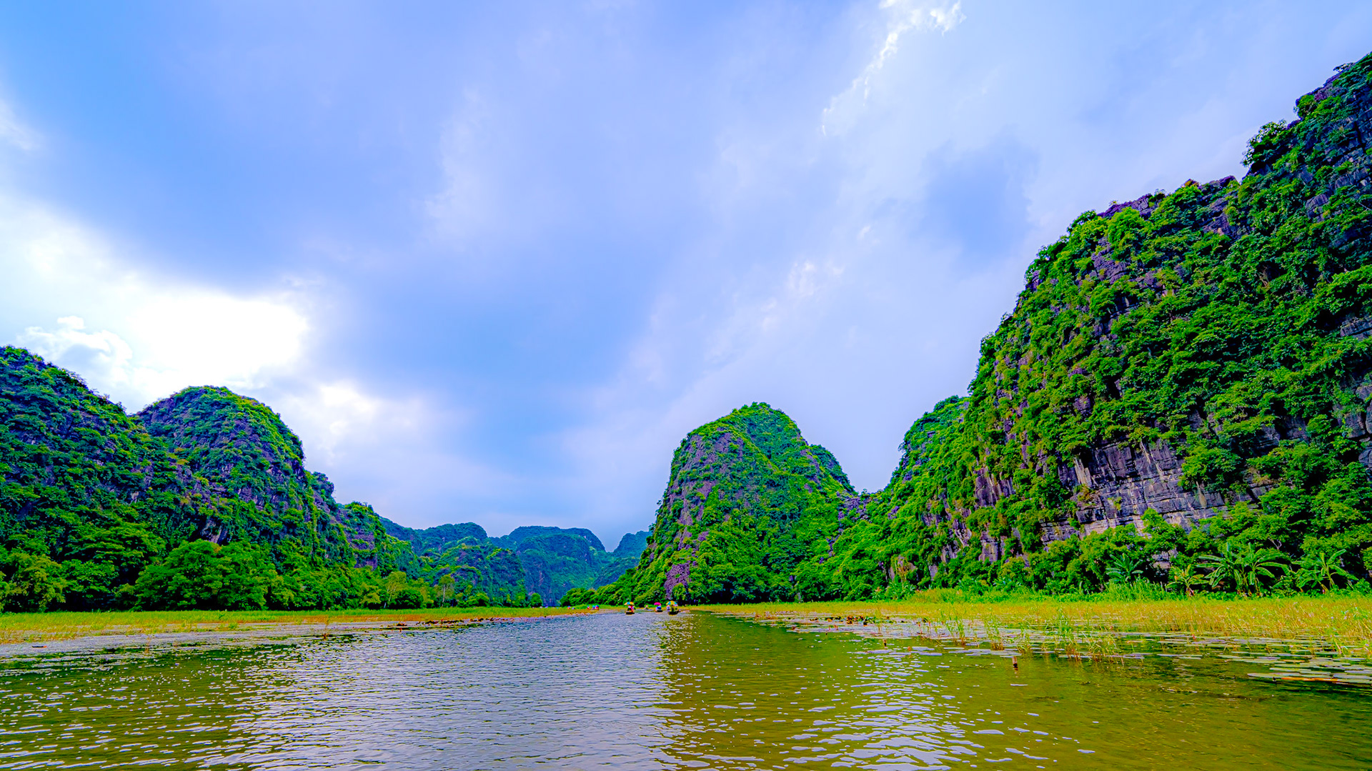 The view as you go out of the cave