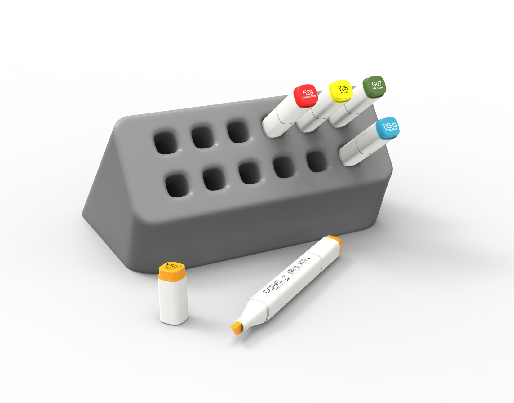 Markers & Holder 3D Model
