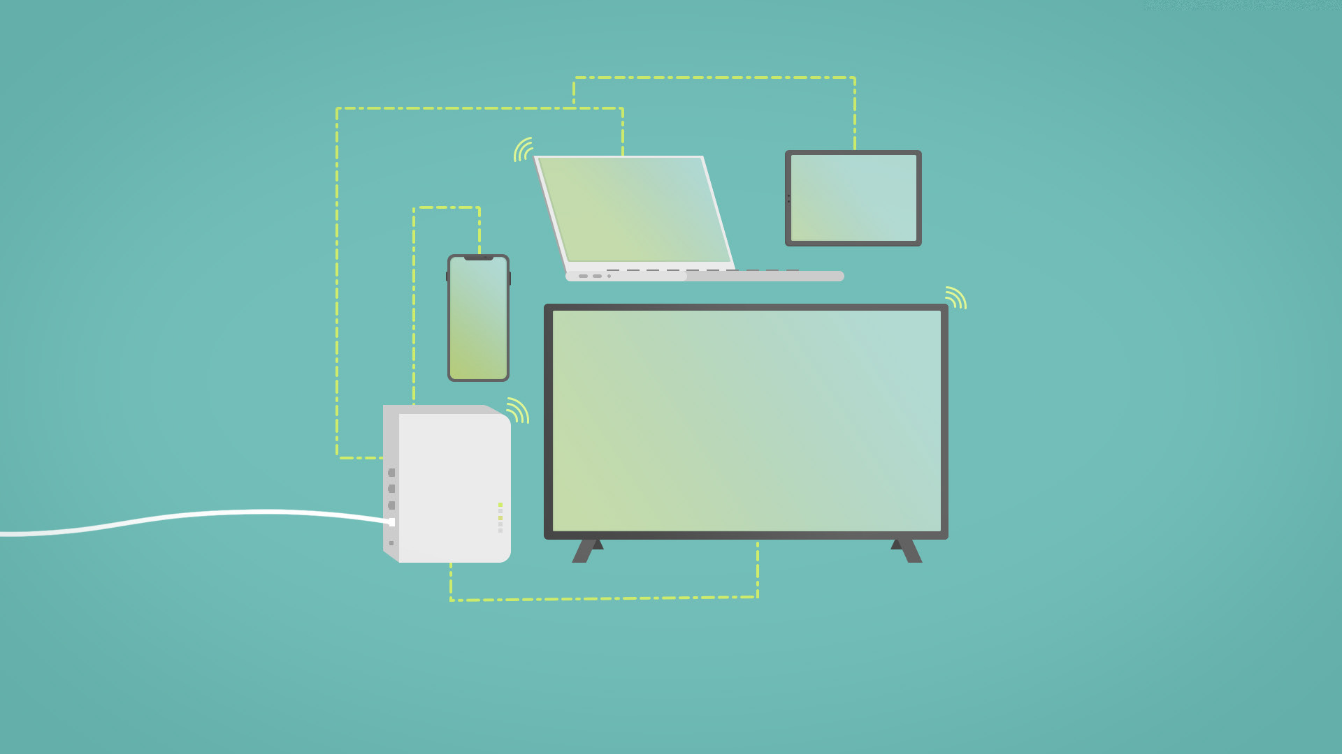 All of your devices then connect to that router