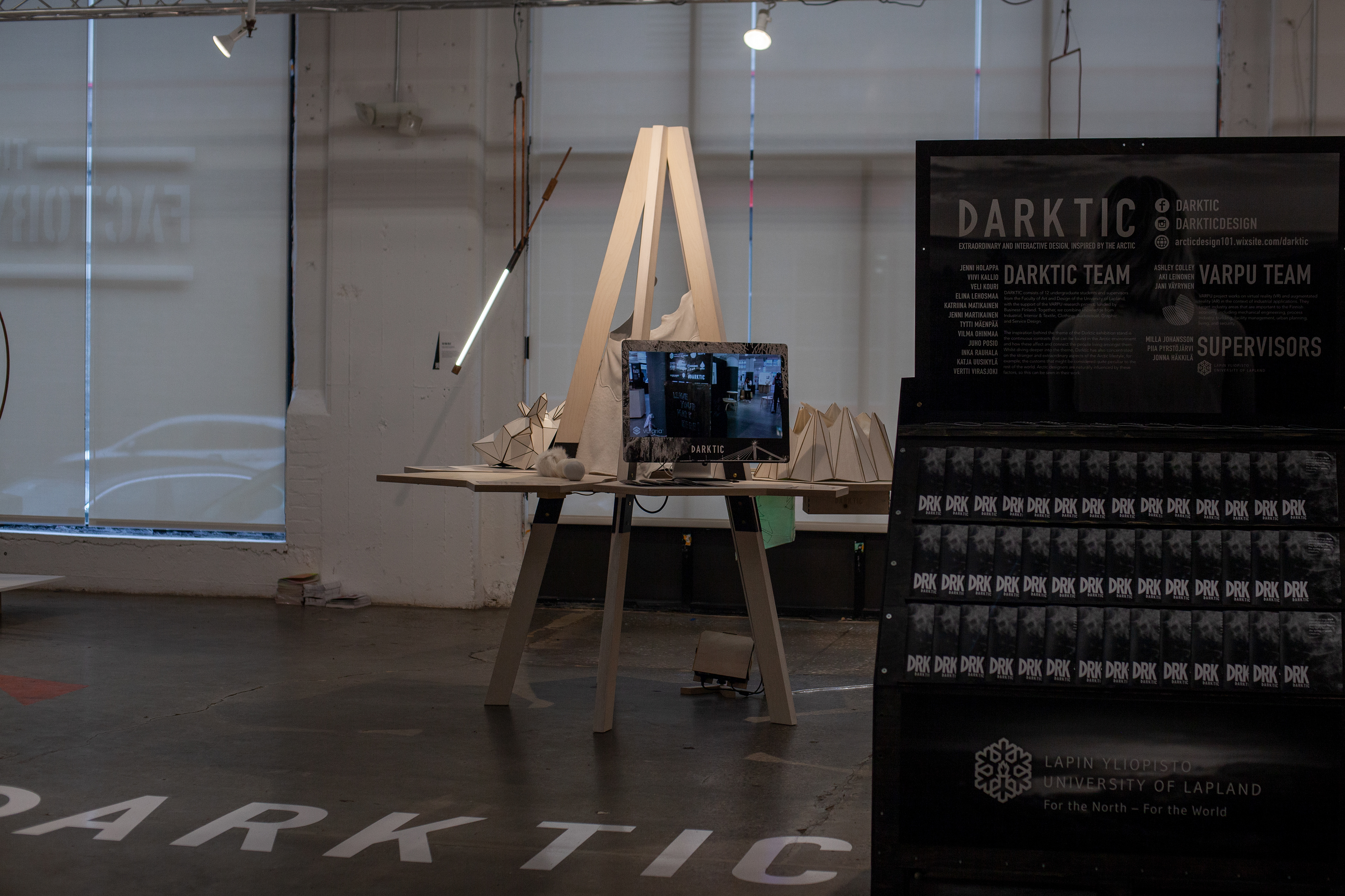 Exhibition stand ready for the opening