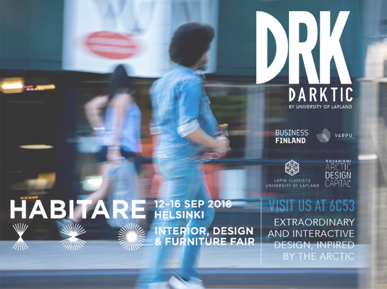 Social media poster for Habitare exhibition of Darktic