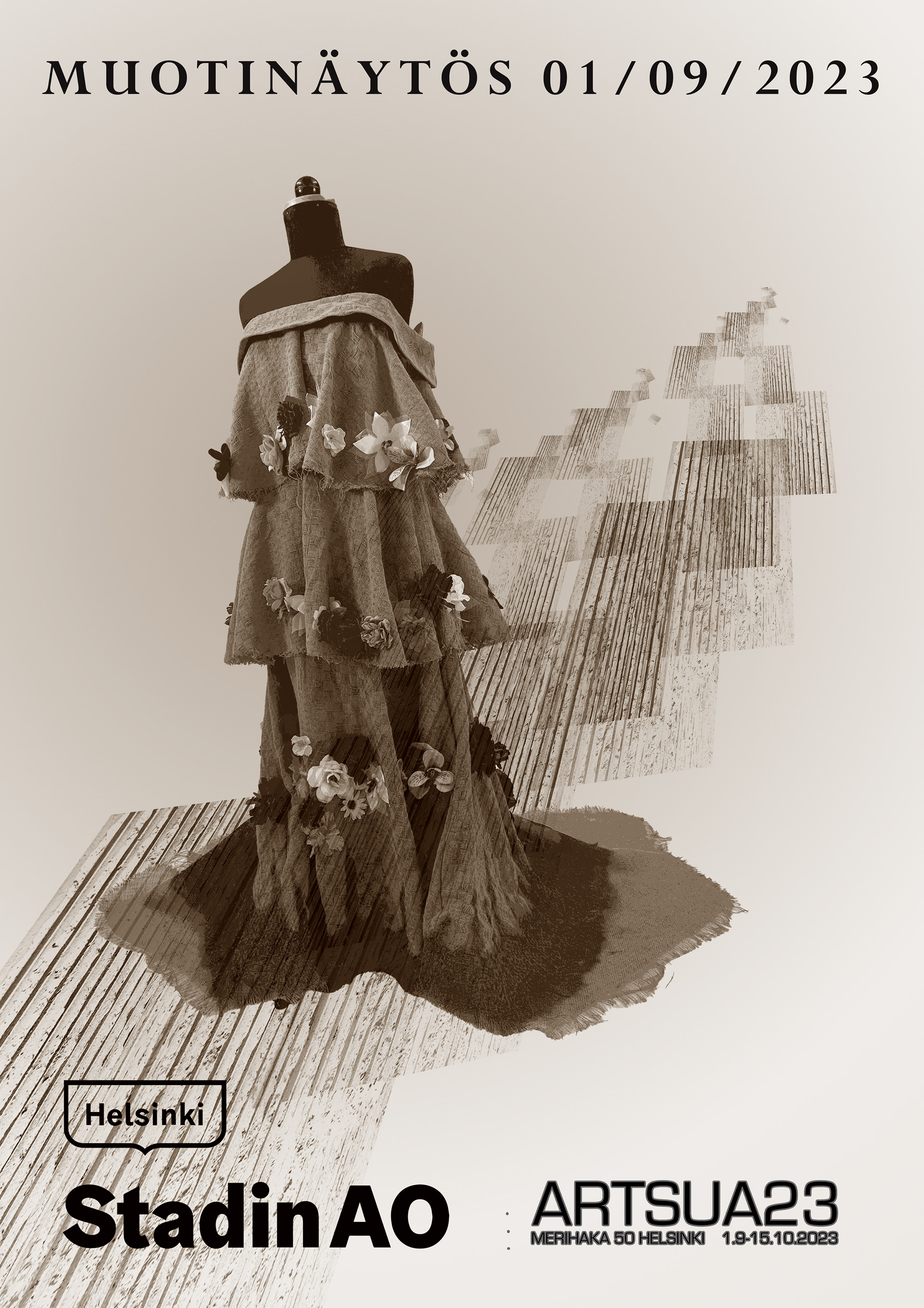 A poster for advertising Stadin AO fashion show