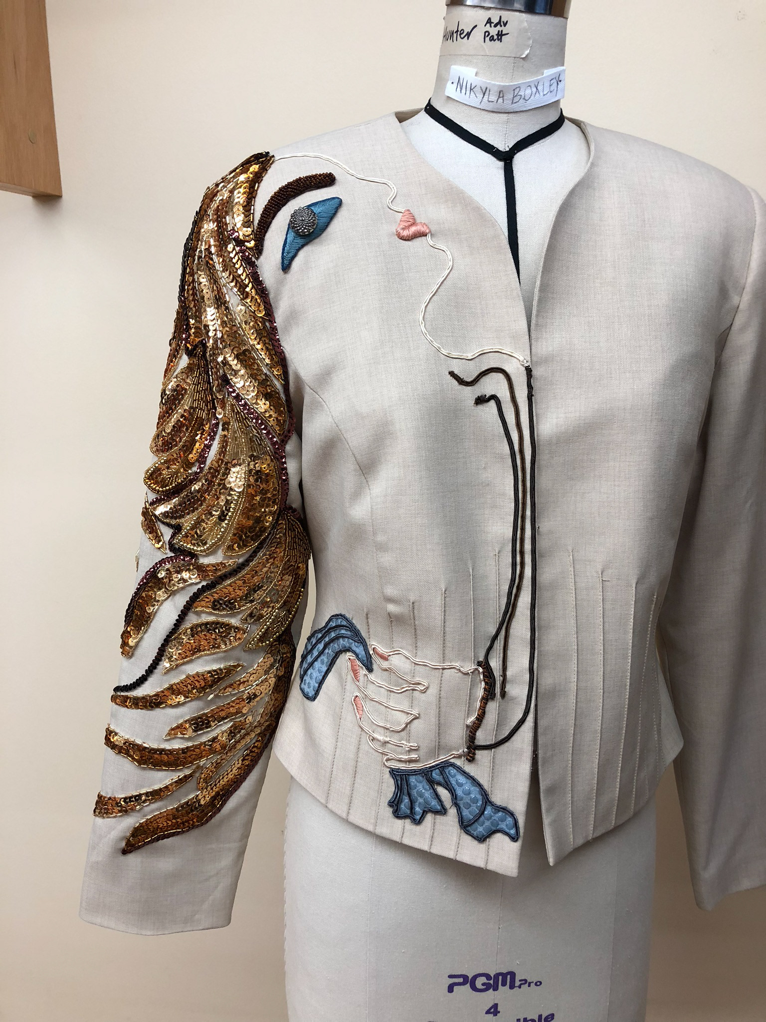 Dress suit inspired by Schiaparelli