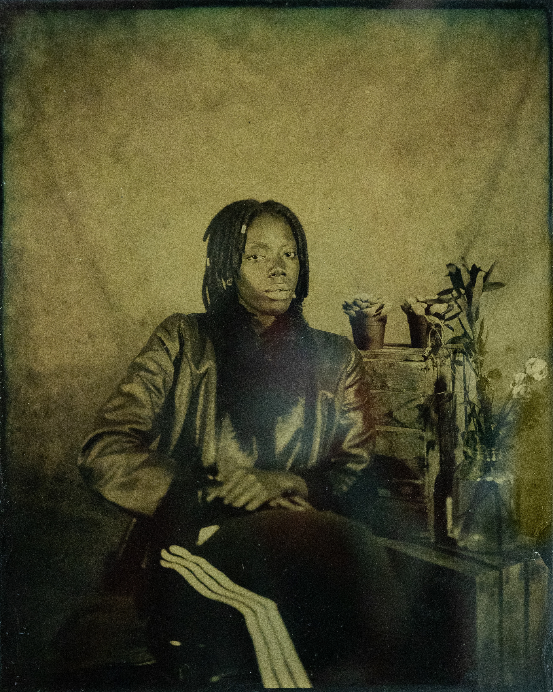 Large format 4x5 tintype