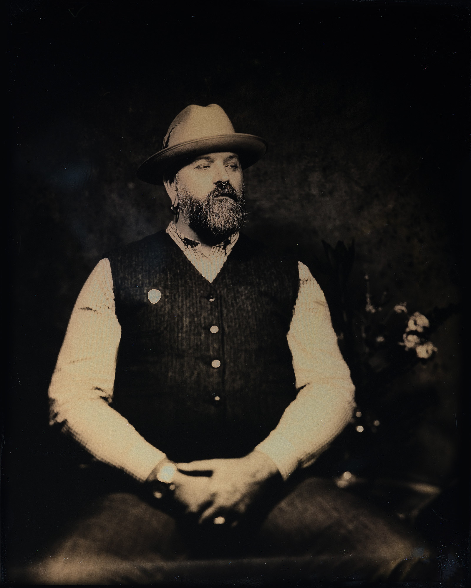 Large format 4x5 tintype