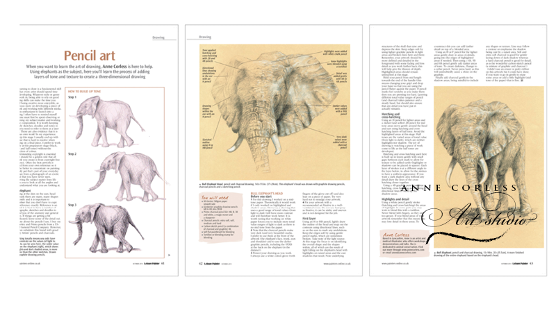 Drawings in magazine article on Pencil Art.