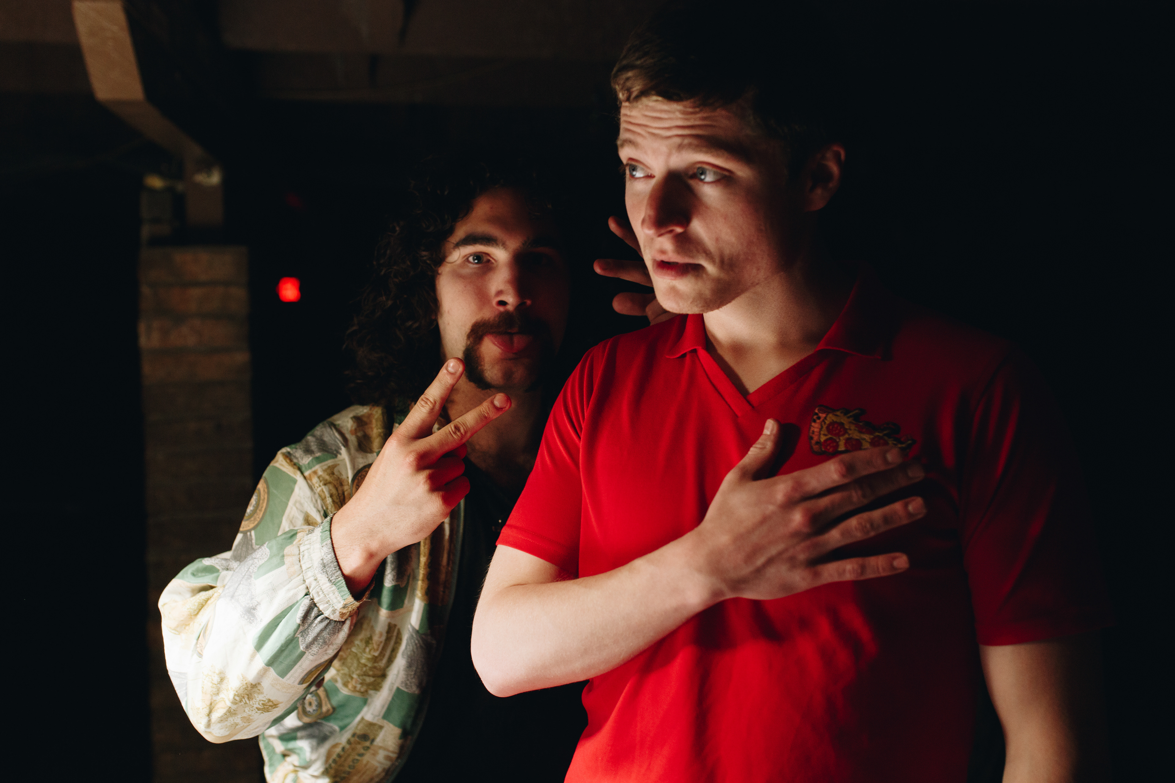 BTS of Sam Casey and Buddy Love acting on the set of the band Sex Tape's "Long Drag" Music Video
