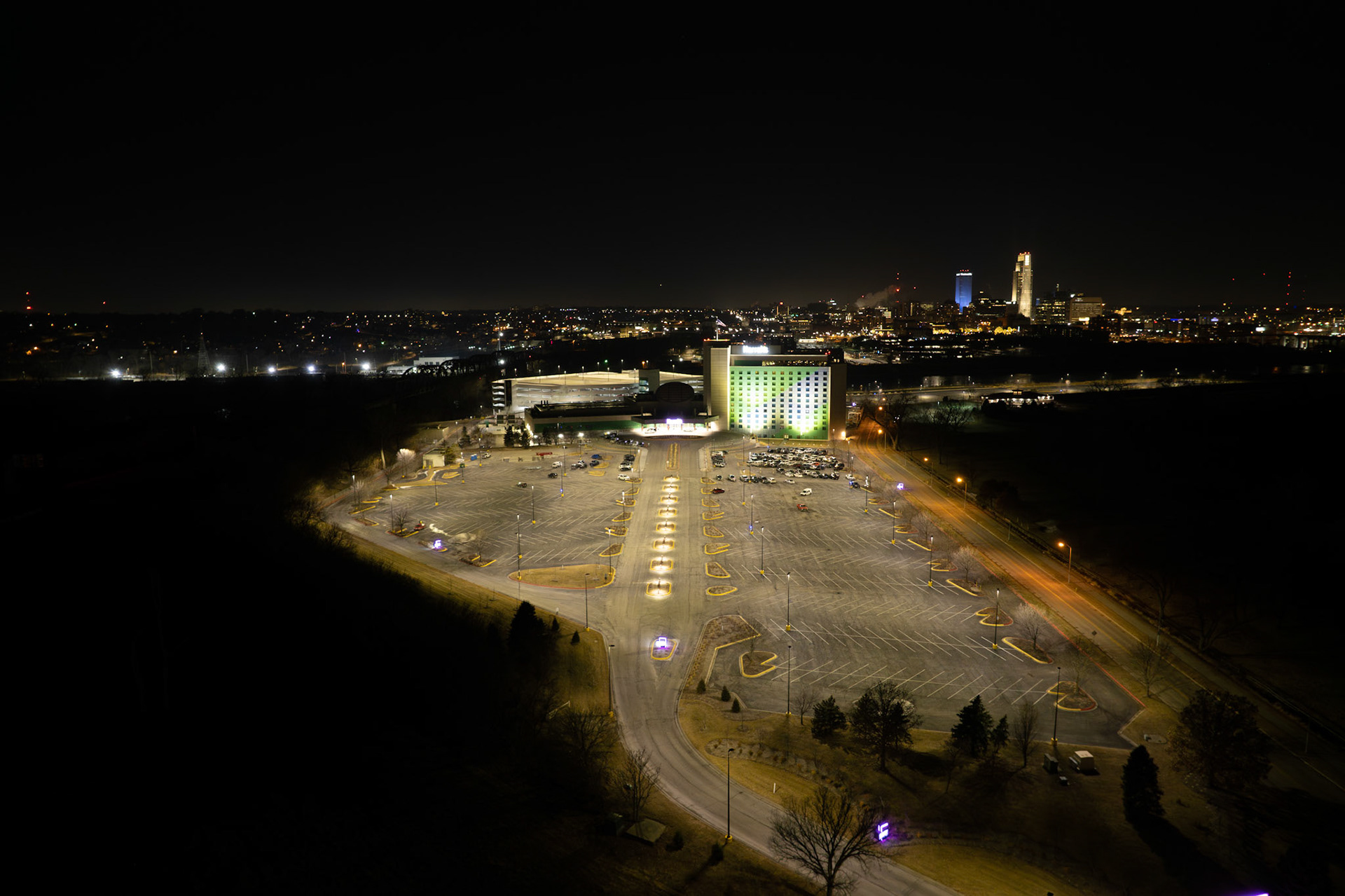After new lighting installation.