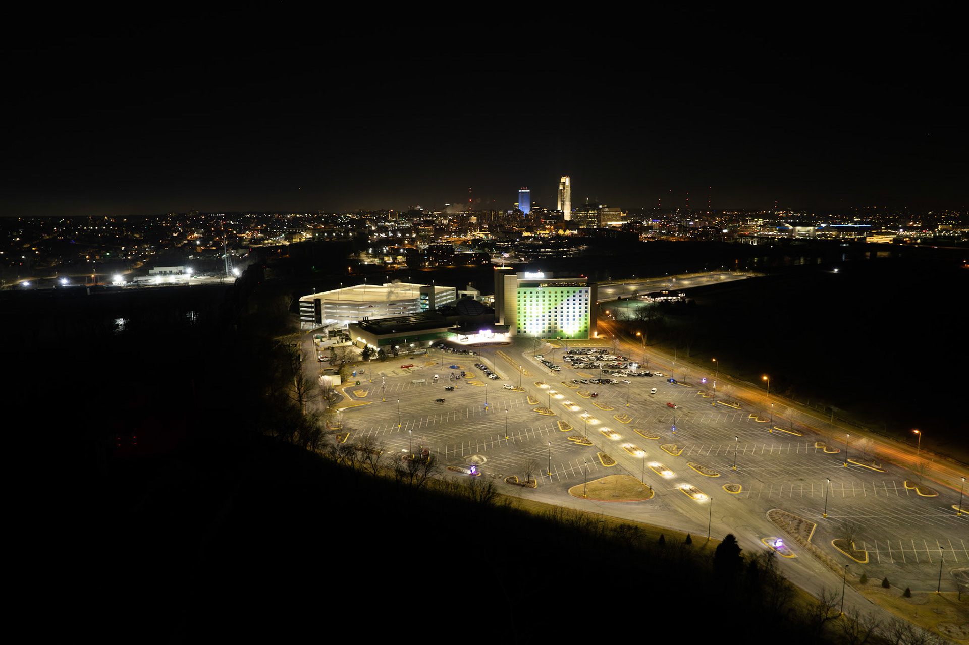 After new lighting installation.