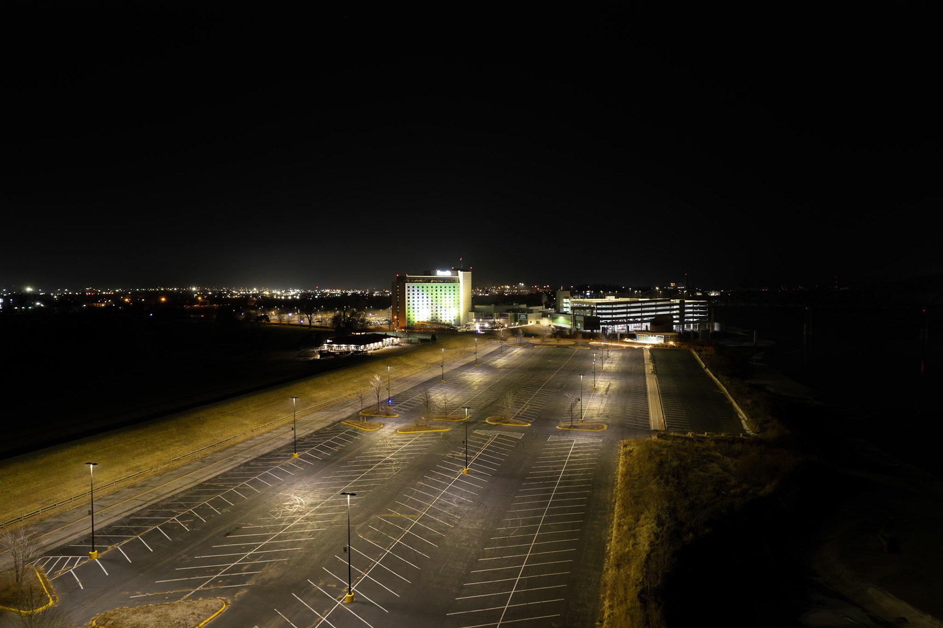 After new lighting installation.