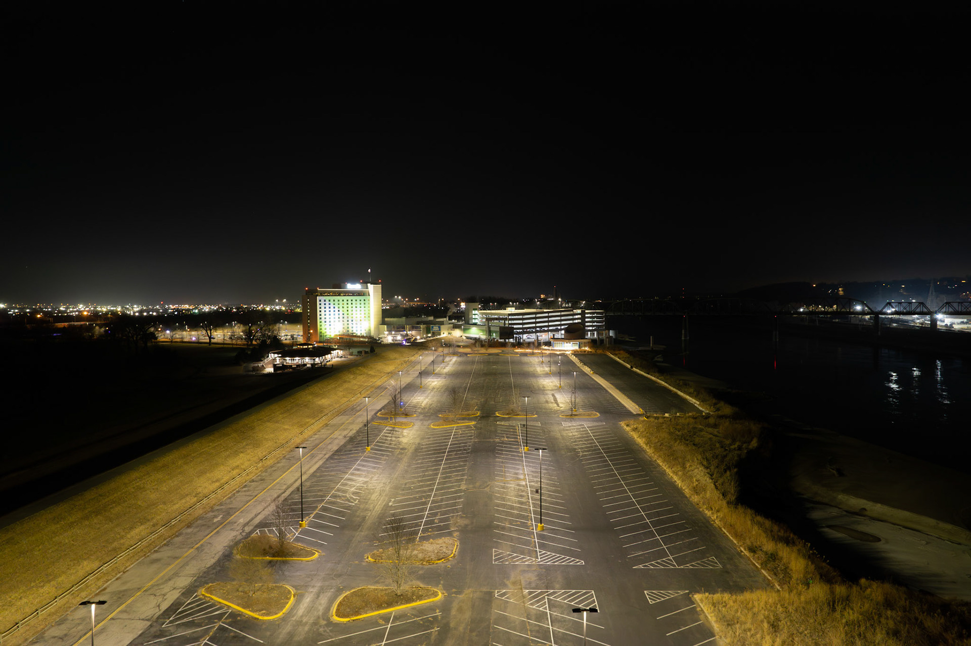 After new lighting installation.