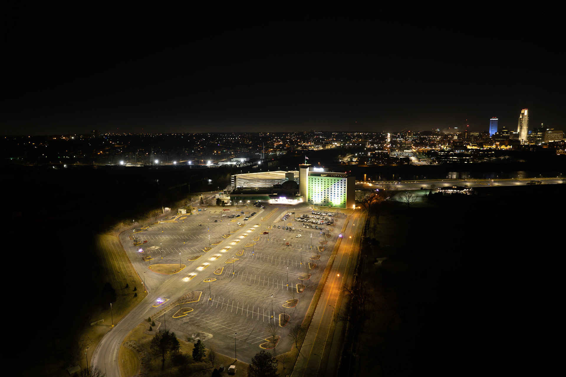 After new lighting installation.