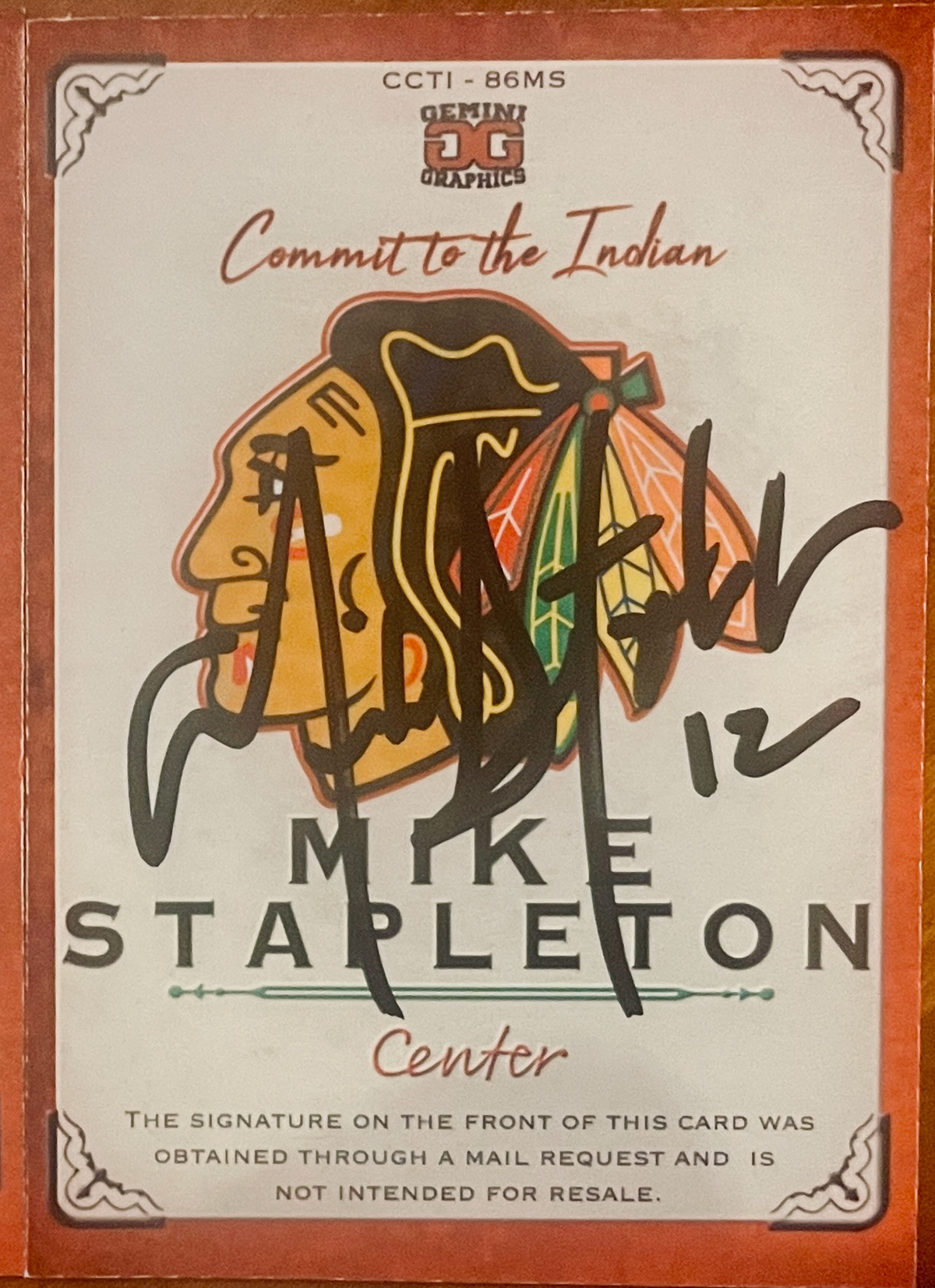 Mike Stapleton signed the back.