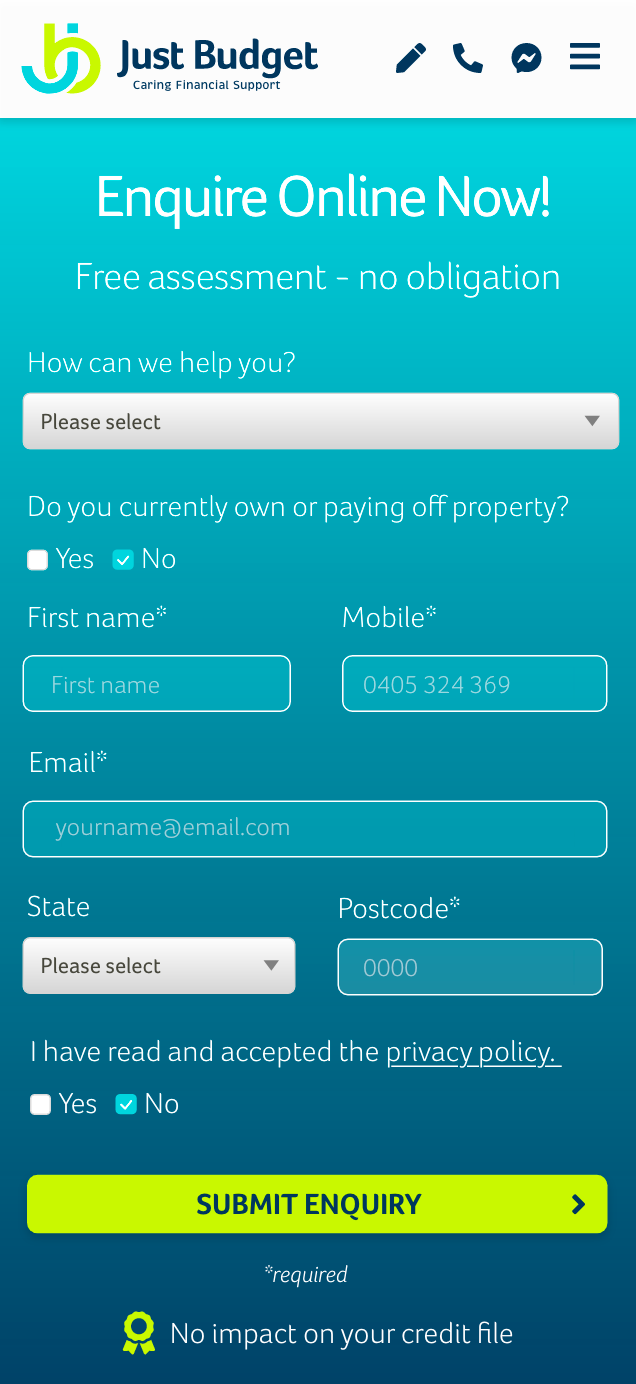 Enquiry form