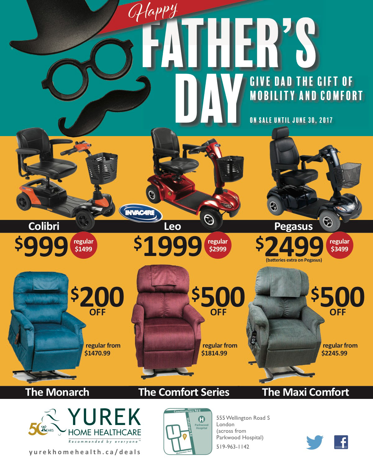 A direct mail flyer inserted within  a local newspaper