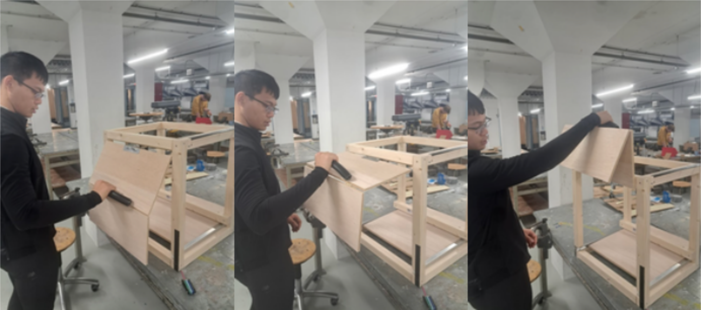 Folding up door