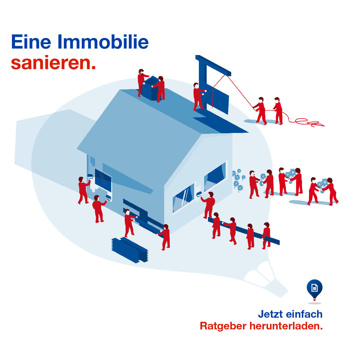 Eine Immobilie sanieren.