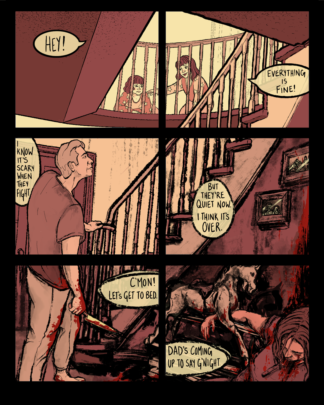 NIGHTMARE : A comic inspired by a childhood nightmare depicting domestic violence.