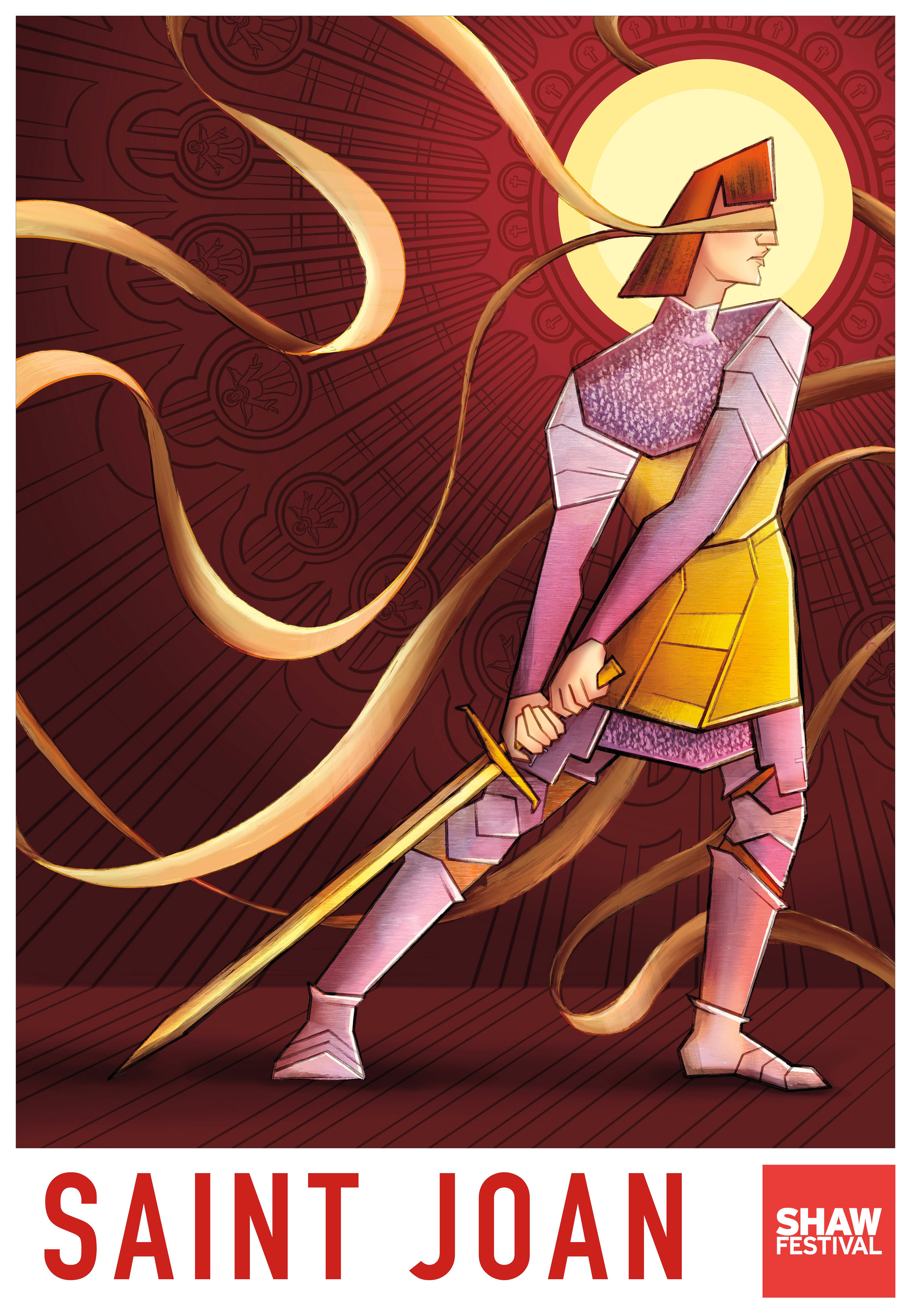 SAINT JOAN POSTER : An unofficial poster mockup of the Saint Joan stage production for Shaw Festival.