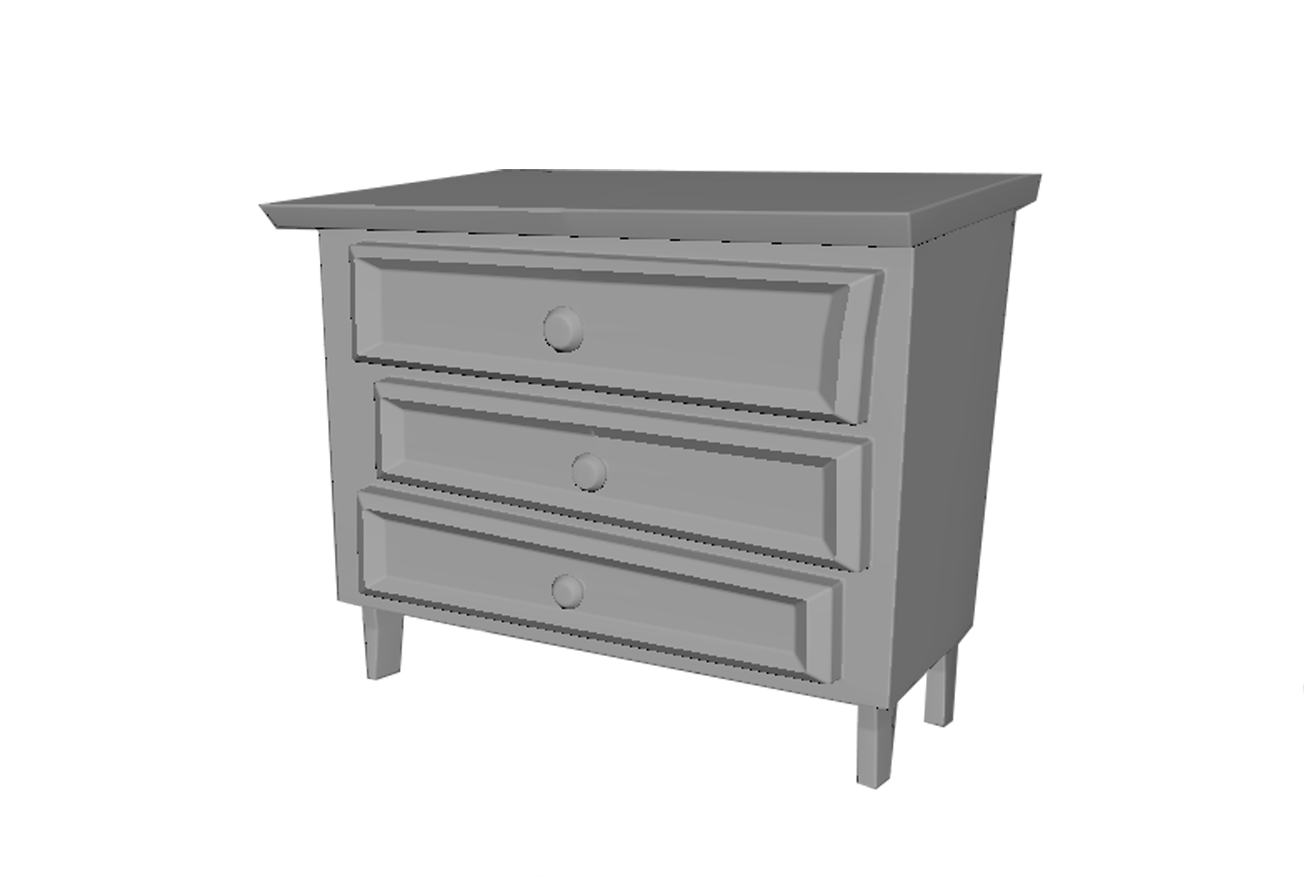 3D Modell: Kommode