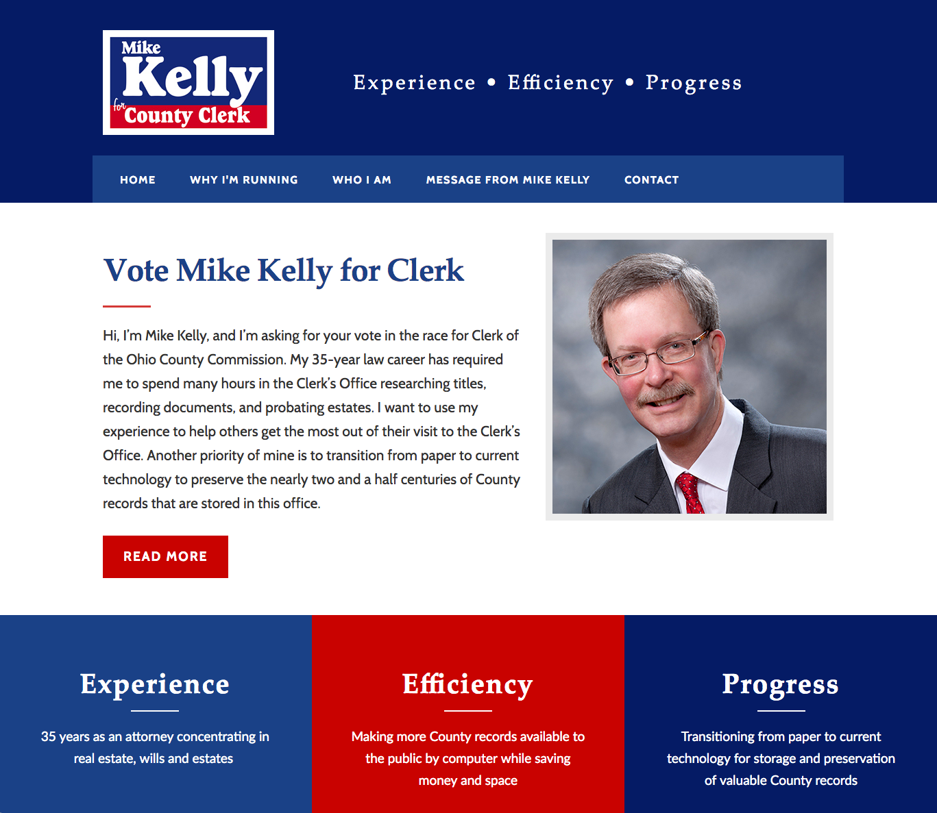 Mike Kelly Website for Political Campaign