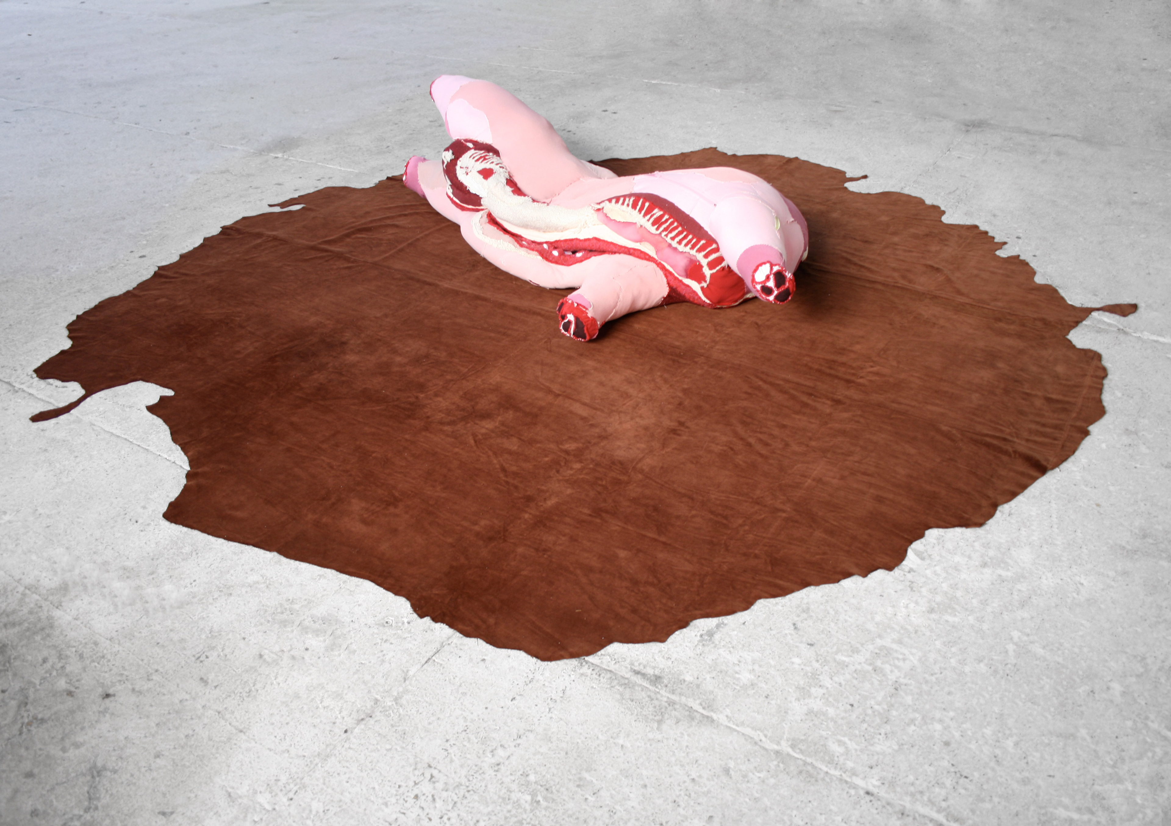 "Malice" 2008 | Discarded Clothing on Fabric