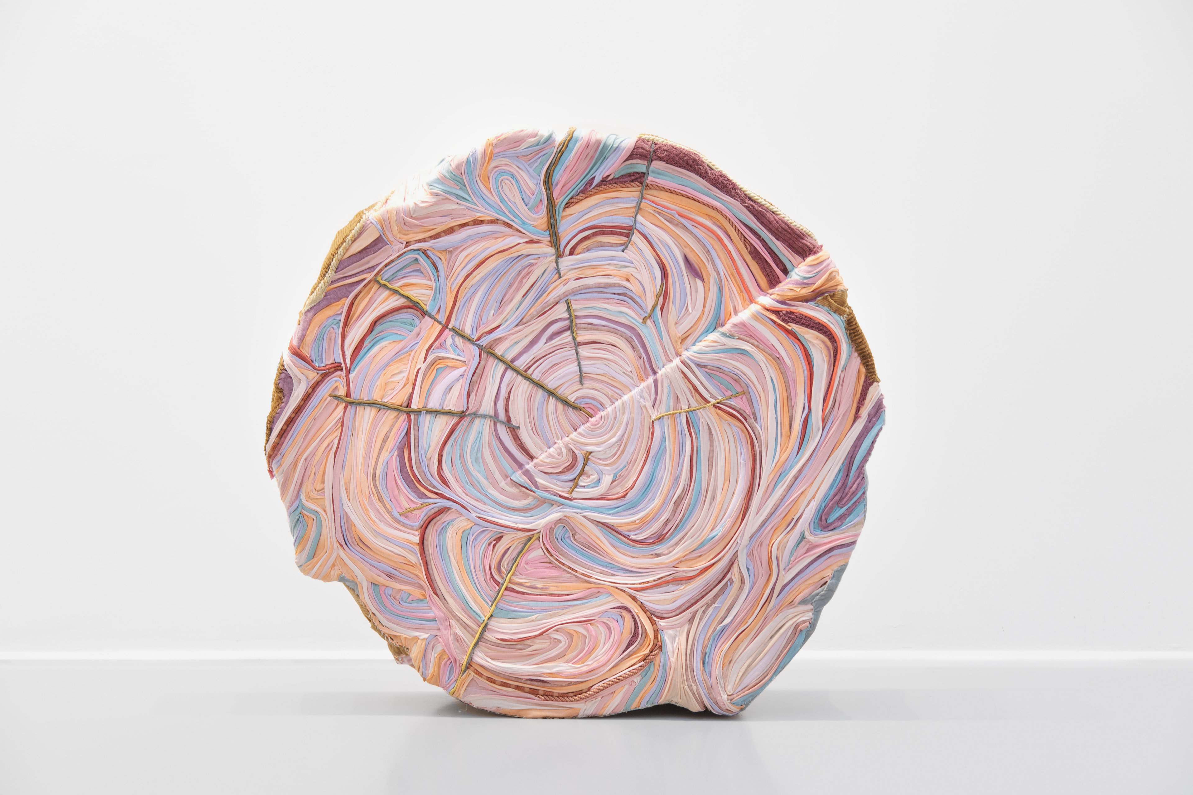 "Shaving (Big Slice)" 2018 | Discarded Clothing | 42 x 46 x 13 in.