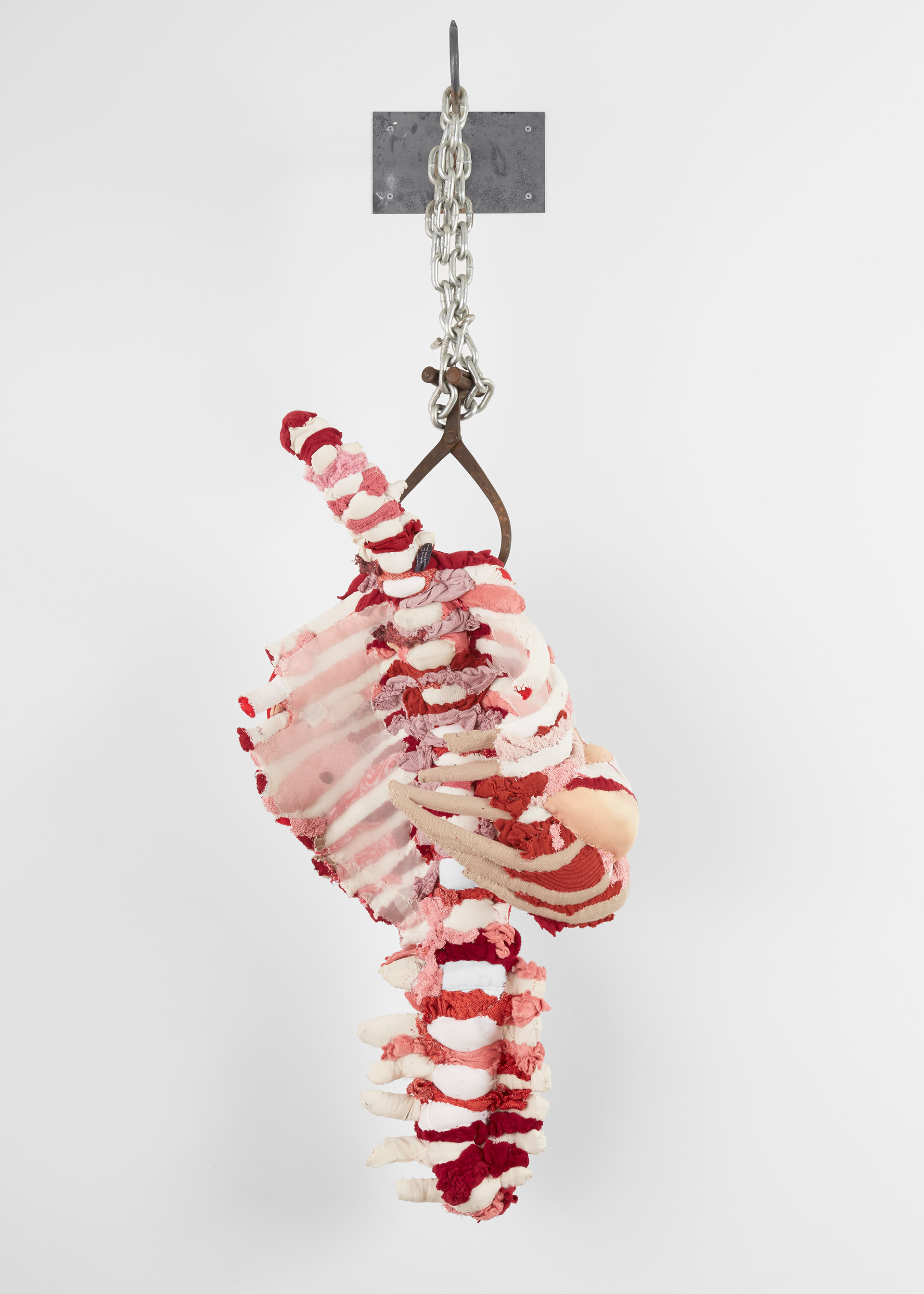 "What it Once Was" 2011 | Discarded Clothing, Metal Hooks, Chains | 61.5 x 23 x 20.5 in.