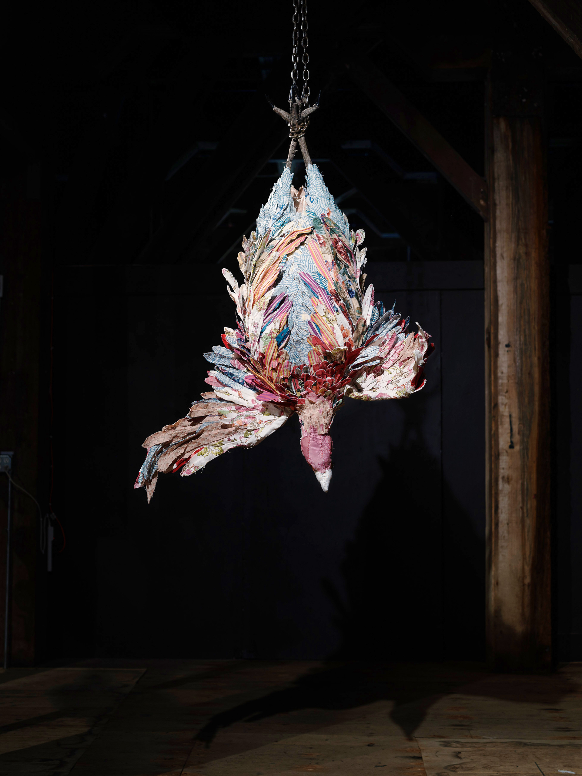 "Every Color in the Rainbow" 2021 | Discarded Textiles | 57 x 38 x 41 in.