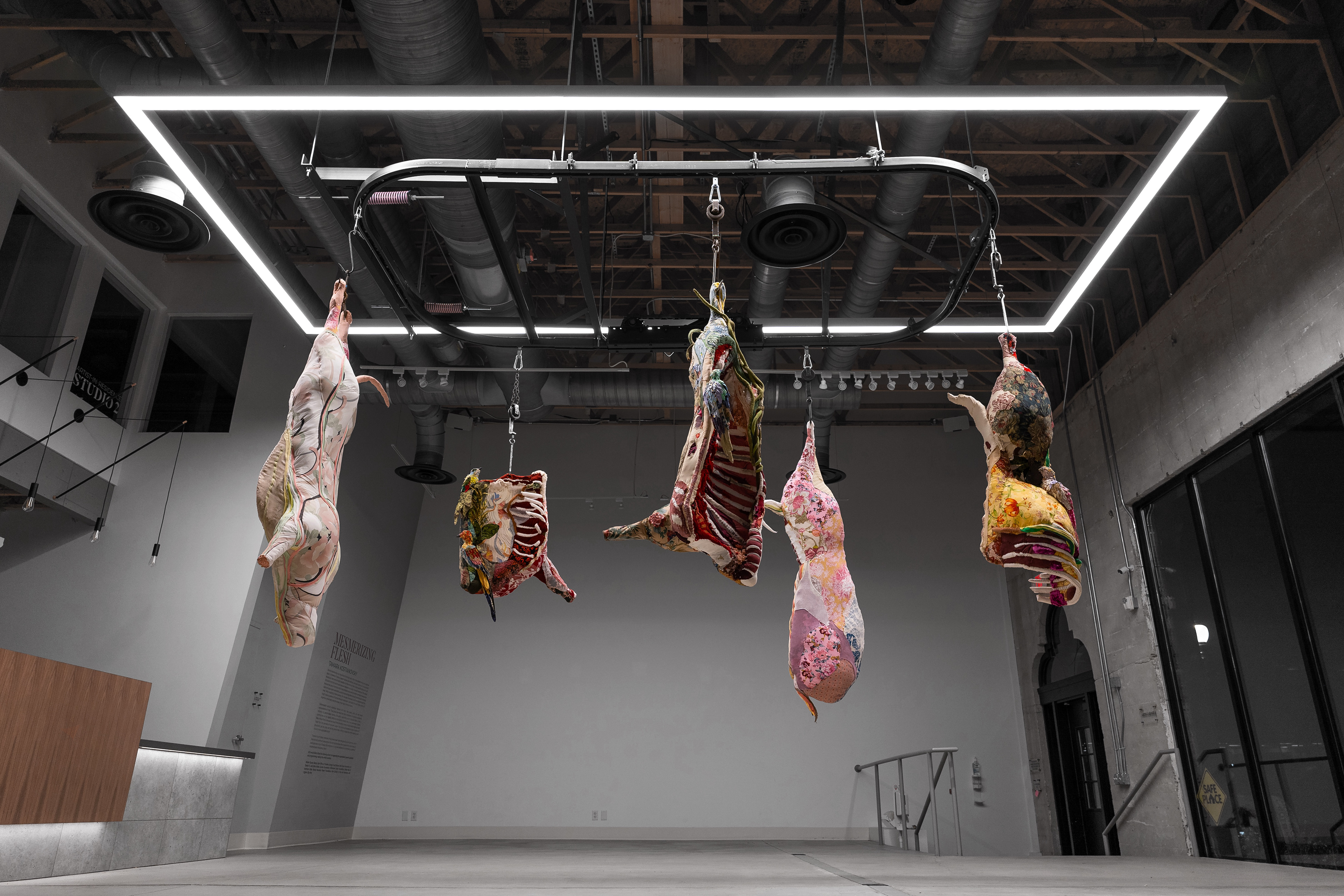 "Mesmerizing Flesh" 2023 | Kinetic Installation | Discarded textiles
