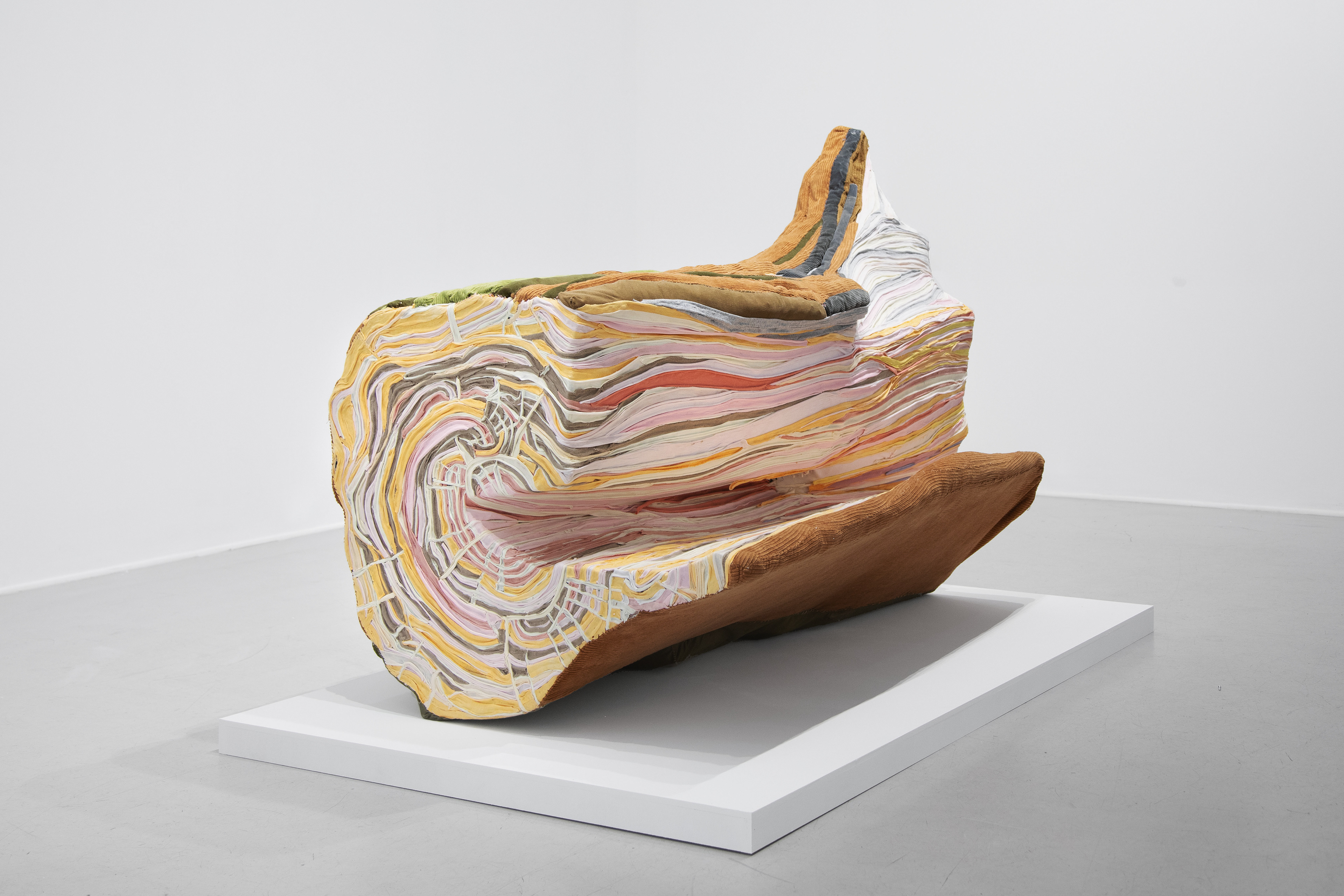 "Uprooted" 2025 | Discarded textiles, wood | 64 x 48 x 34 in.